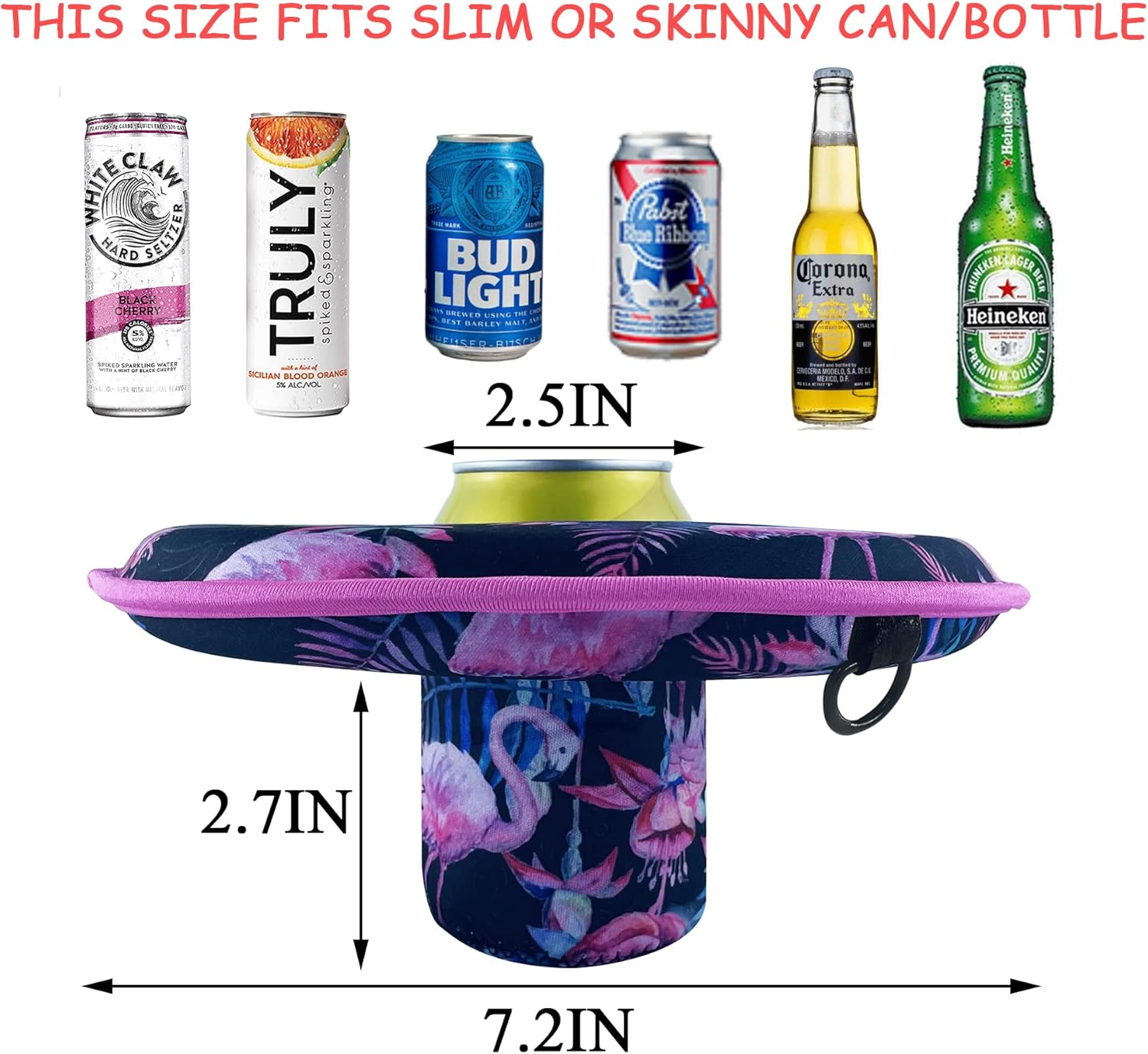 Bexbchh Soporte flotante para bebidas de neopreno para piscina, posavasos flotantes, portavasos de piscina para bebidas, flotadores para bebidas de
