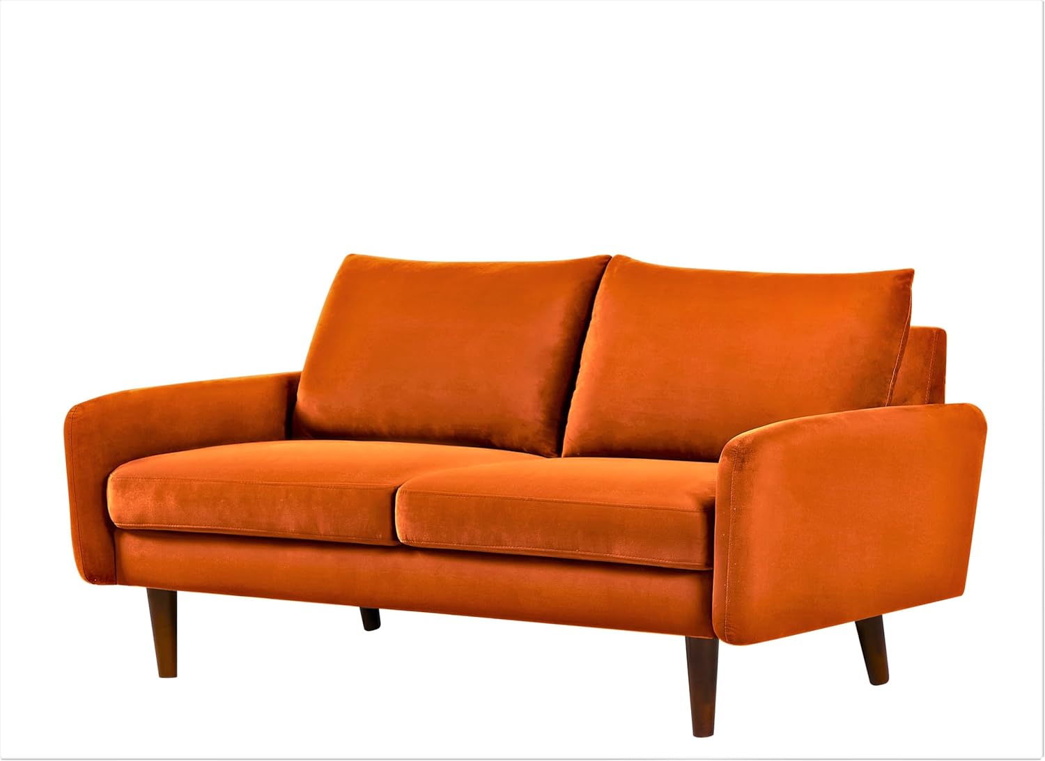 Kent Sofá biplaza de terciopelo para salas de estar modernas y espacios compactos, cómodo sofá de 2 plazas, muebles de estudio con diseño elegante,