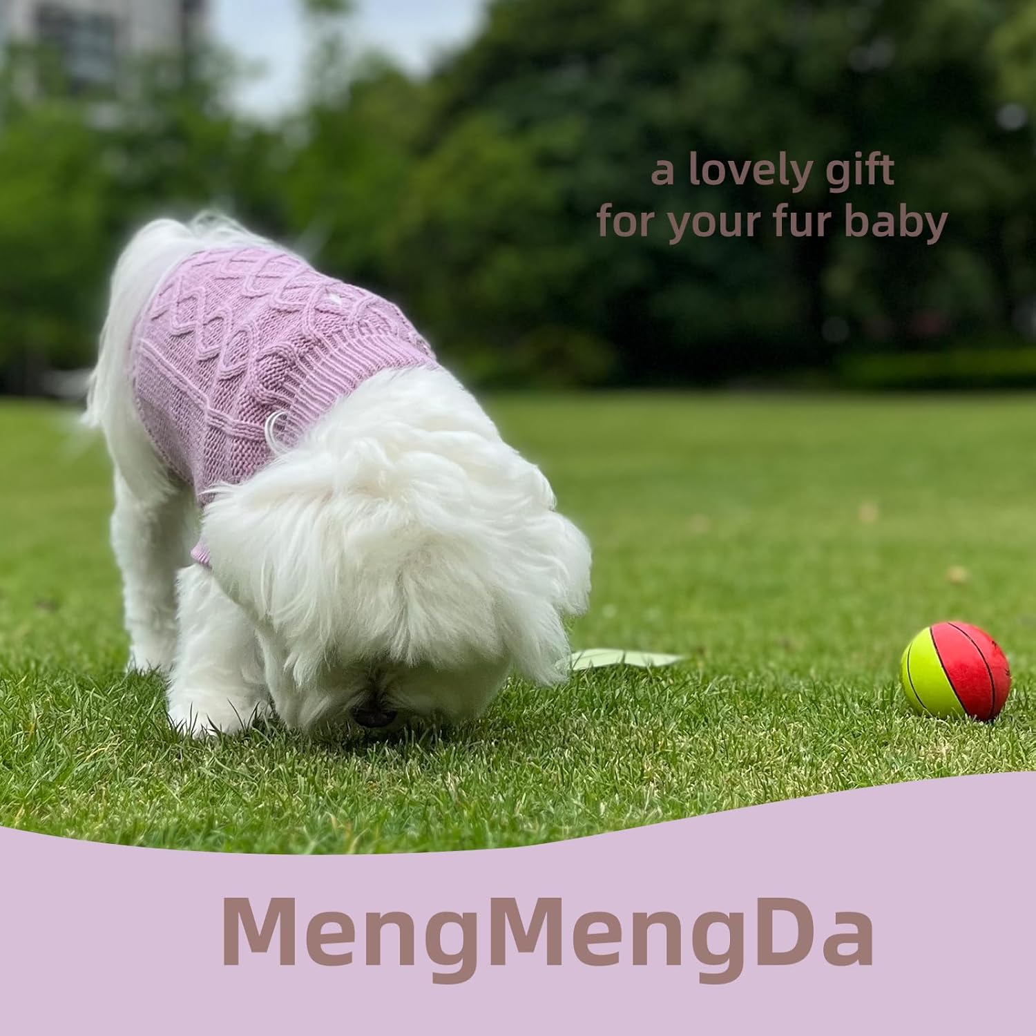 MengMengDa – Suéter para perro, ropa elástica cómoda para mascotas, cuello alto, cálido, suave, suéter de punto para perros pequeños y medianos