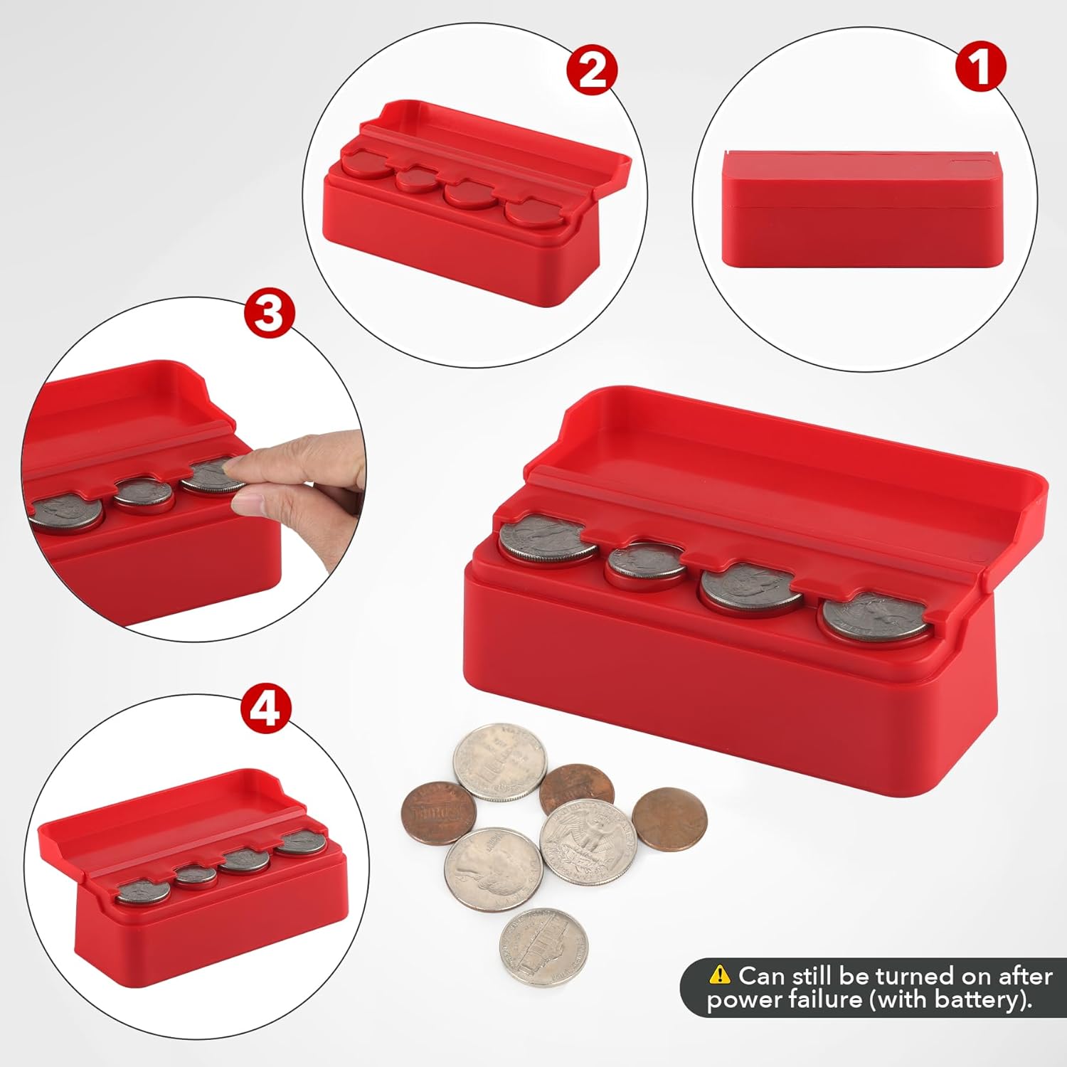 SINGARO Soporte para monedas para automóvil, organizador de cambio de monedas compatible con monedas de diferentes tamaños, soporte montado en el
