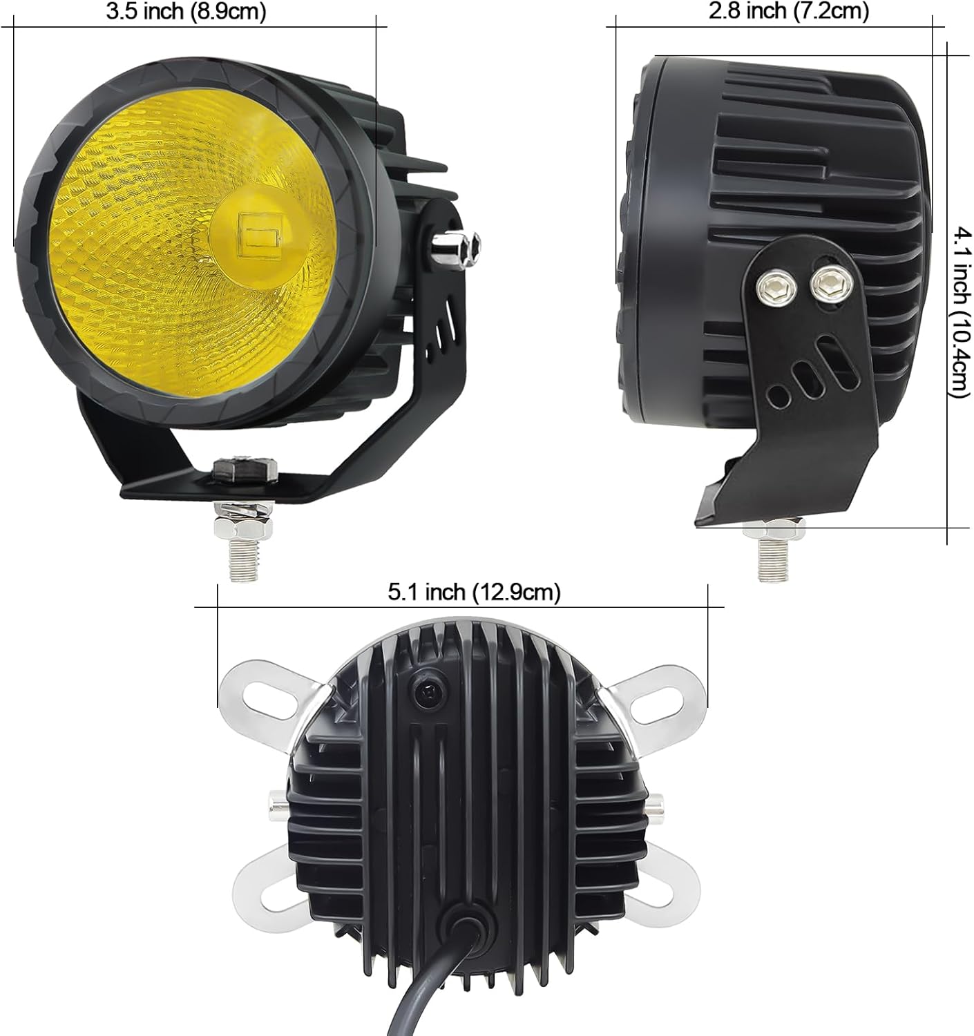 Luces LED de conducción de 3.5 pulgadas y 30 W, 12 V, 24 V, luces antiniebla redondas para todo terreno, 2 unidades, luces LED auxiliares, barra de