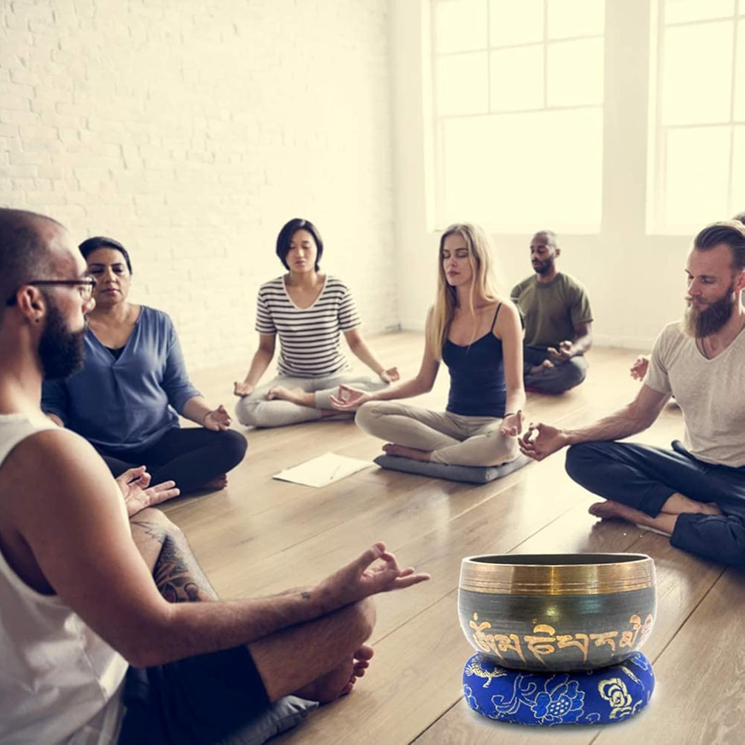 Juego de cuencos tibetanos cantantes, cuenco de meditación para curación y atención plena, cuenco de sonido de meditación hecho a mano en Nepal