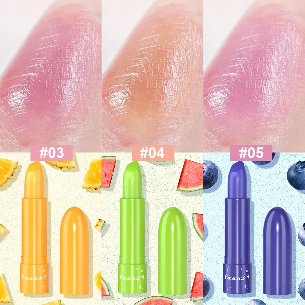 BINGBRUSH 3 lápices labiales que cambian de color, tamaño Queen, de larga duración, hidratante, bálsamo labial, brillo de labios, tinte de labios,