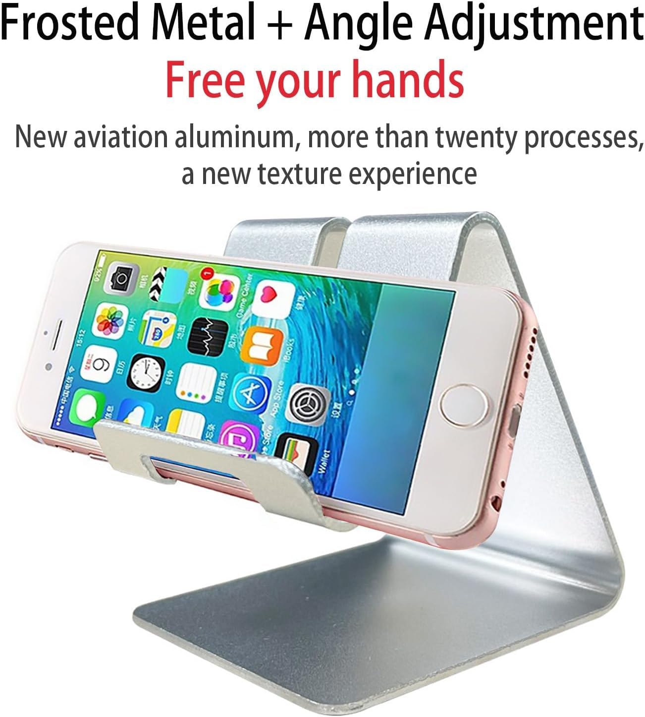Aluminum Alloy Cell Phone Stand, Cradle, Holder, Aluminum Desktop Stand Compatible with Switch, iPad Air Mini Pro, Phone 13 Pro 12 Mini 11 XS, All