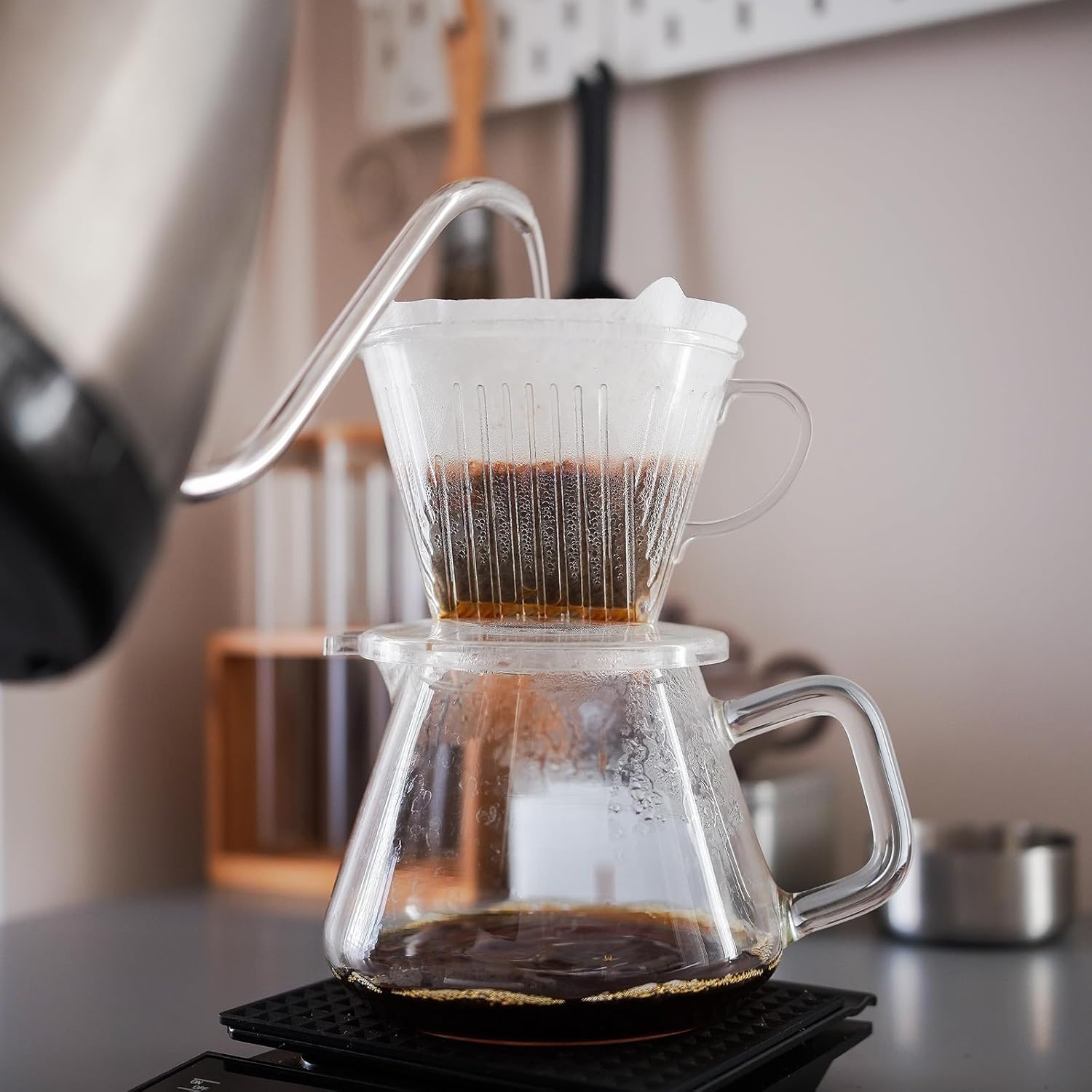 Filtros de café de papel, 200 unidades, desechables, para café preparado a mano (blanco, grande)