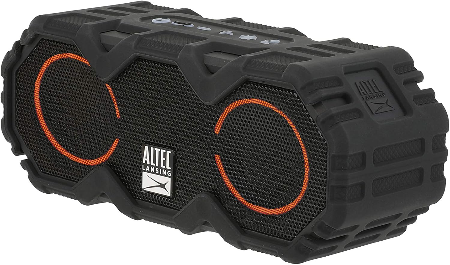 Altec Lansing LifeJacket Mini – Altavoz Bluetooth impermeable con luces, altavoz inalámbrico portátil para piscina, playa, senderismo, deportes,
