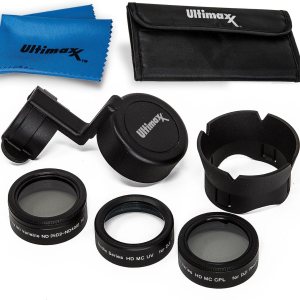 Ultimaxx Kit de filtro de cámara de drone de 7 piezas para DJI Phantom 4 Studio Series Quadcopter con filtros, parasol de lente, estabilizador de Ultimaxx Kit de filtro de cámara de drone de 7 piezas para DJI Phantom 4 Studio Series Quadcopter con filtros, parasol de lente, estabilizador de