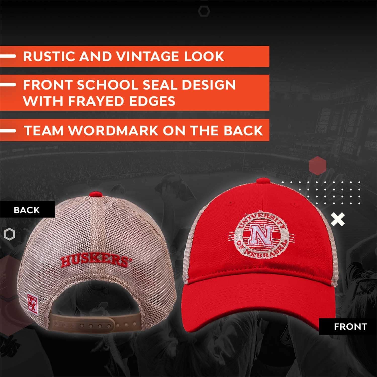 The Game NCAA Snapback – Parche de malla – Comodidad clásica – Tamaño ajustable – Deja que todos sepan a qué equipo apoyas