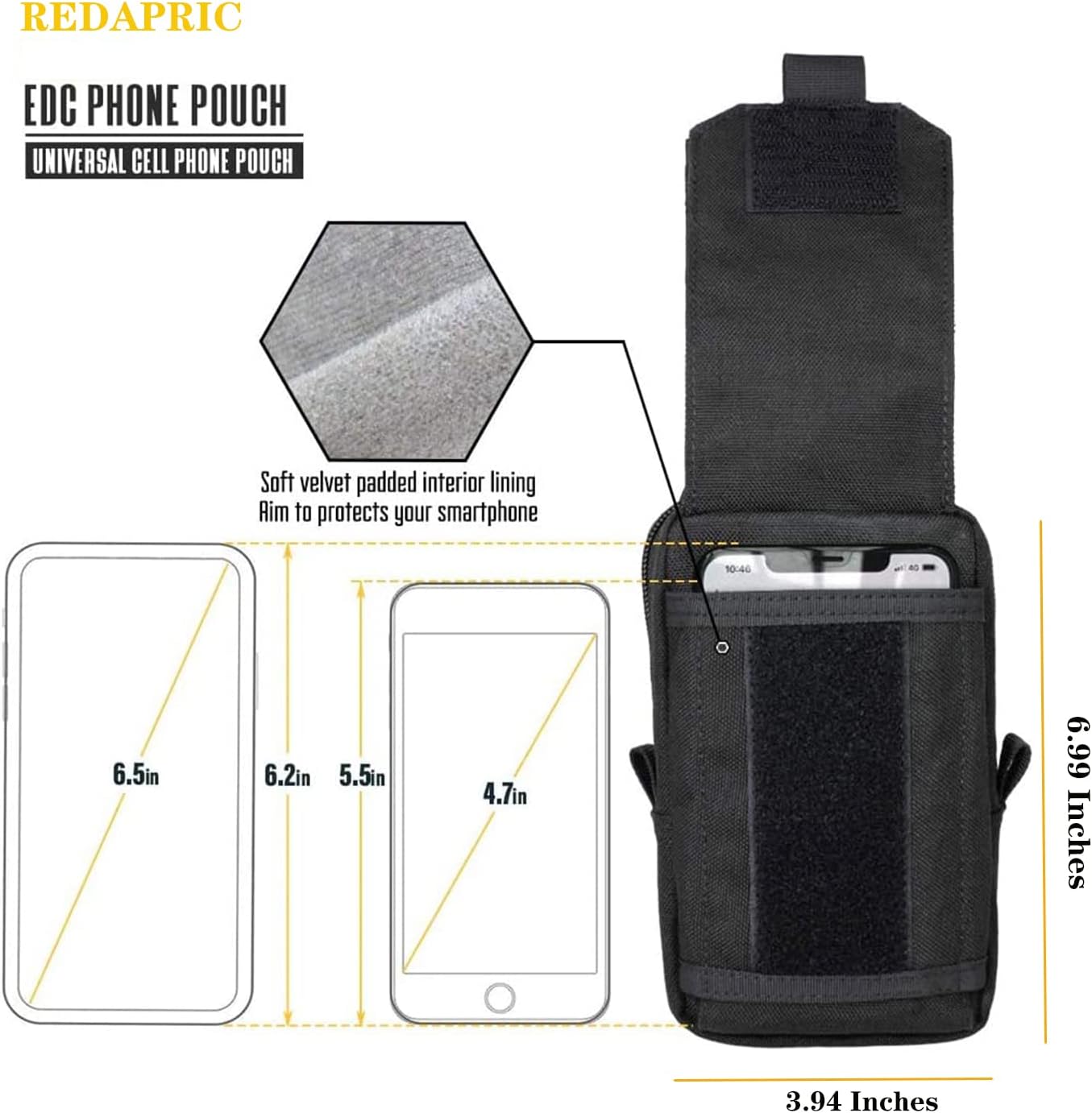 Bolsa táctica EDC, bolso pequeño multifuncional Molle, organizador de artilugios, soporte para teléfono celular, bolsa de cintura, camping,