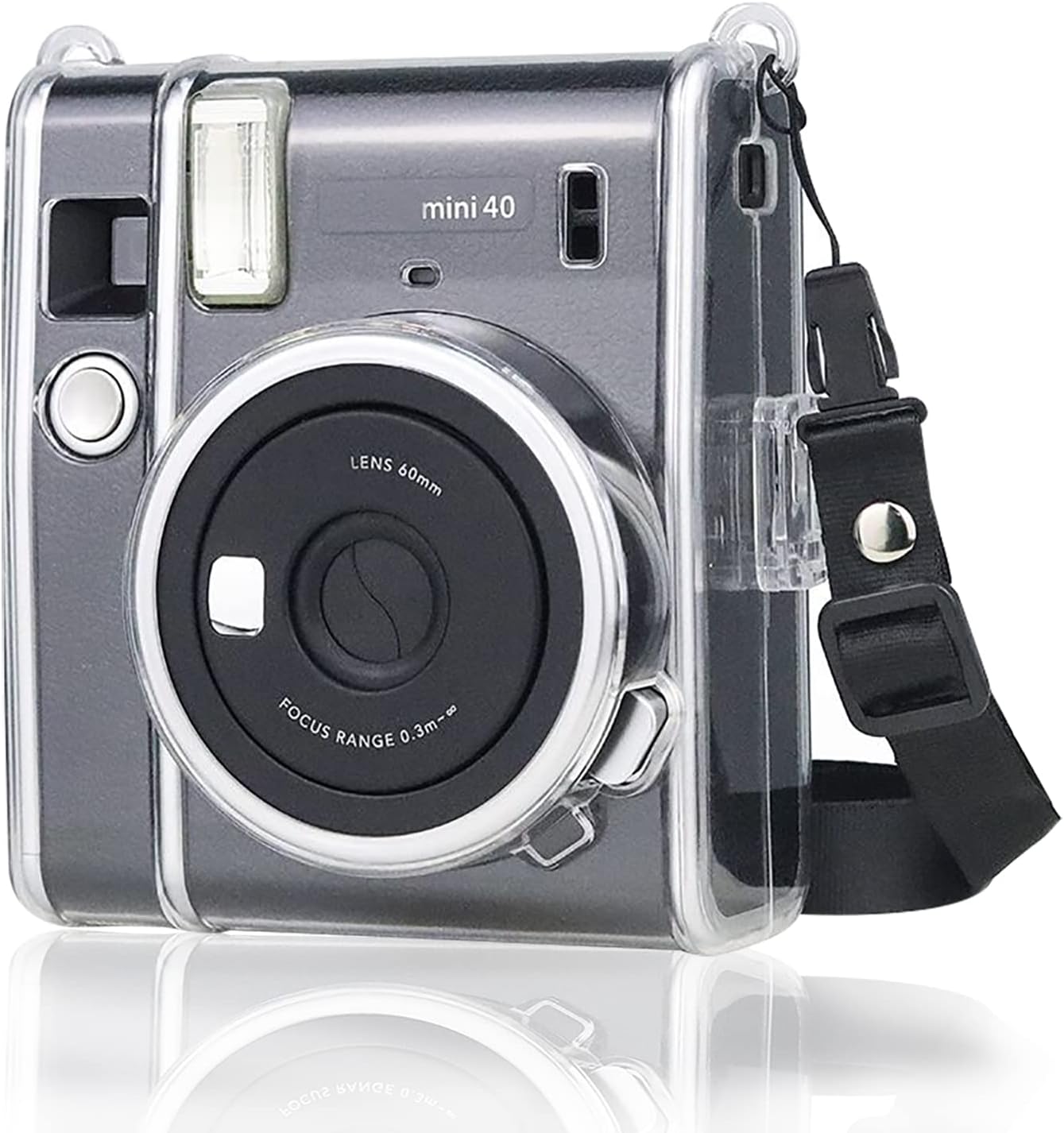 MUZIRI KINOKOO Instax Mini 40 – Funda transparente compatible con cámara instantánea Fuji Instax Mini 40  Polaroid Mini 40 – Carcasa rígida de PVC