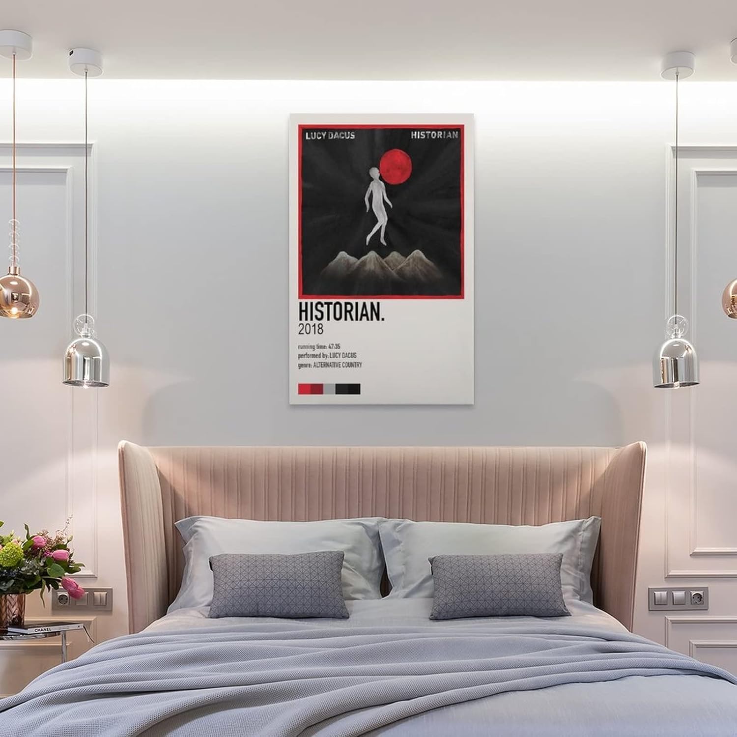 DAXXIN Lucy Dacus HISTORIAN 2018 1 – Póster en lienzo decorativo para pared, sala de estar, dormitorio, decoración, regalo, sin marco, estilo sin