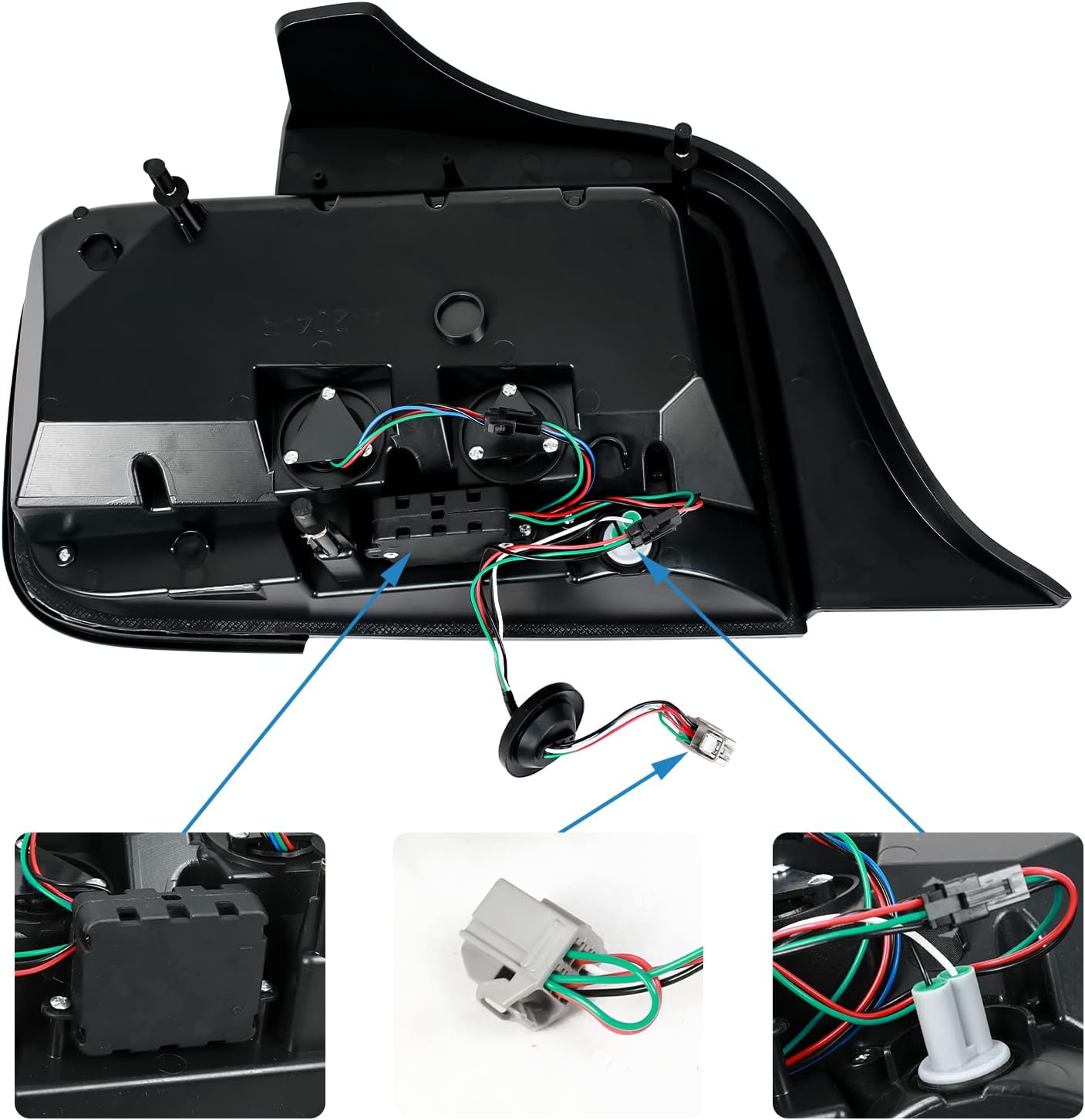 Conjunto de luz trasera ahumada compatible con Mustang 2005 2006 2007 2008 2009, lámparas LED de señal secuencial derecha e izquierda