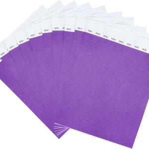 100 pulseras Tyvek, de 1 a 100 números consecutivos, impermeables, a prueba de desgarros e imprimibles, pulseras de admisión (morado) 100 pulseras Tyvek, de 1 a 100 números consecutivos, impermeables, a prueba de desgarros e imprimibles, pulseras de admisión (morado)