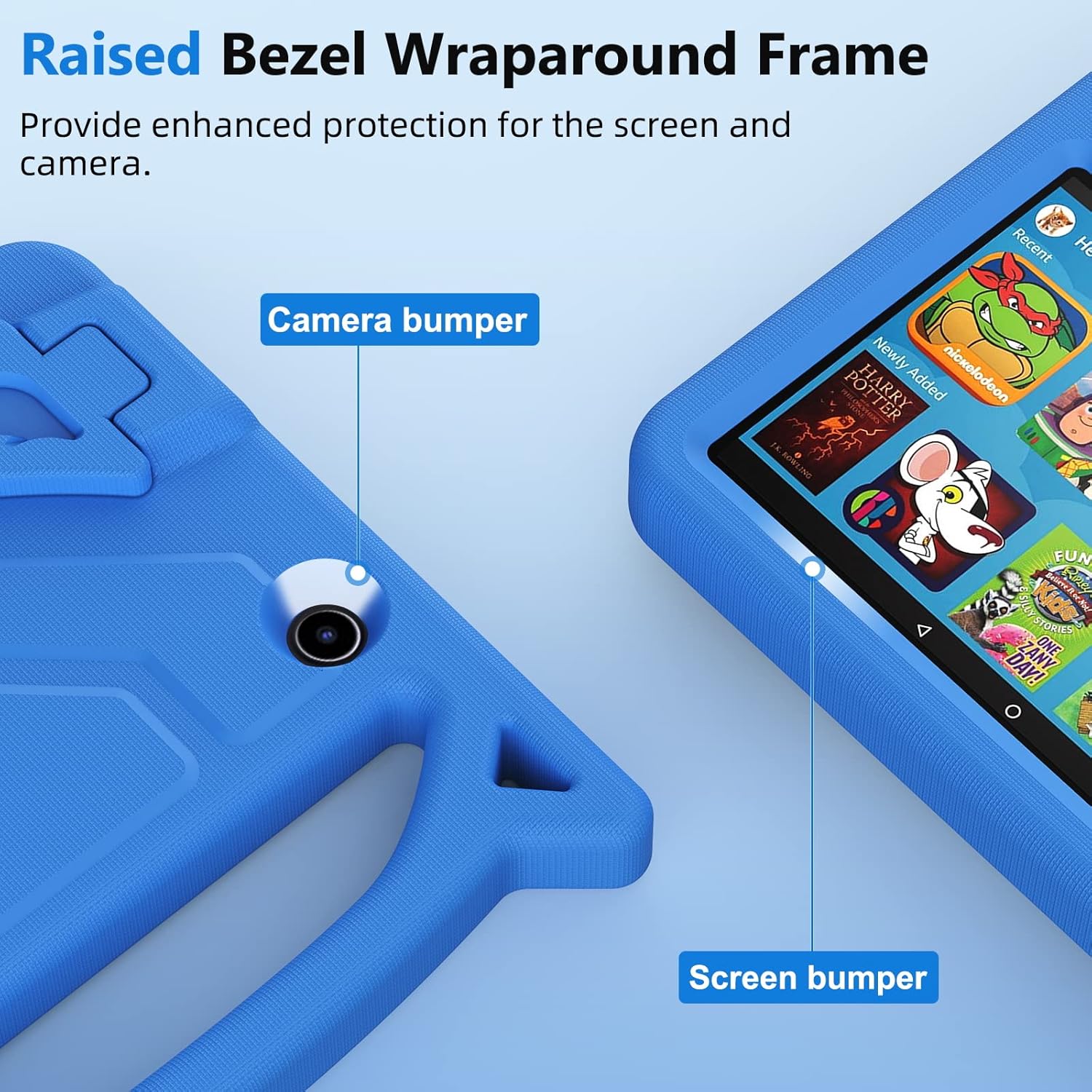 Funda para tablet Fire 7 para niños, funda para Kindle Fire 7, Ubearkk Kids Friendly Funda protectora a prueba de golpes, solo compatible con