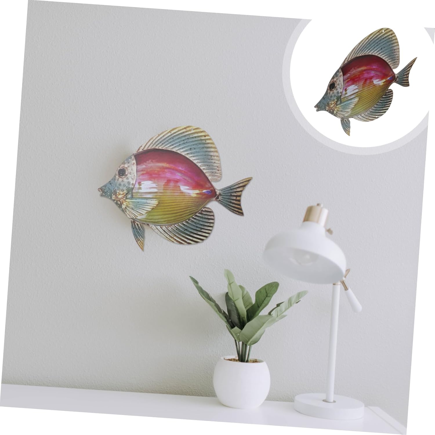 ABOOFAN 3 piezas colgante de hierro decoración del océano mariposas decorativas deco al aire libre vida marina decoración de pared decoración de