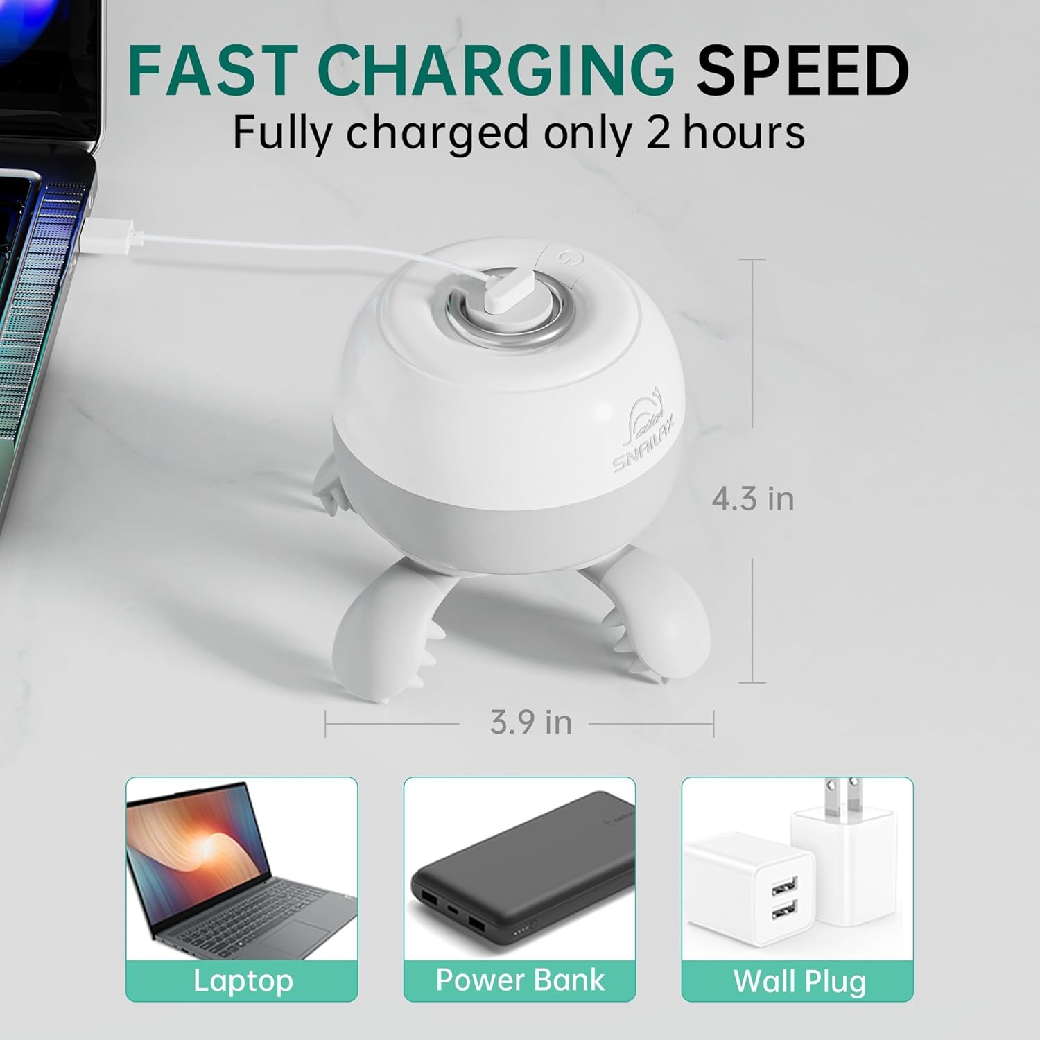Masajeador eléctrico para el cuero cabelludo, masajeador de cabeza inalámbrico para el crecimiento del cabello, estrés, relajante, rascador de