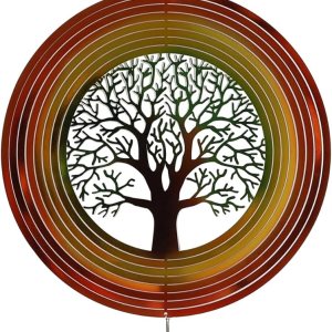 Tree Life – Molinillo de viento 3D de acero inoxidable para decoración de jardín en interiores y exteriores, adornos para manualidades, 8 pulgadas, Tree Life – Molinillo de viento 3D de acero inoxidable para decoración de jardín en interiores y exteriores, adornos para manualidades, 8 pulgadas,