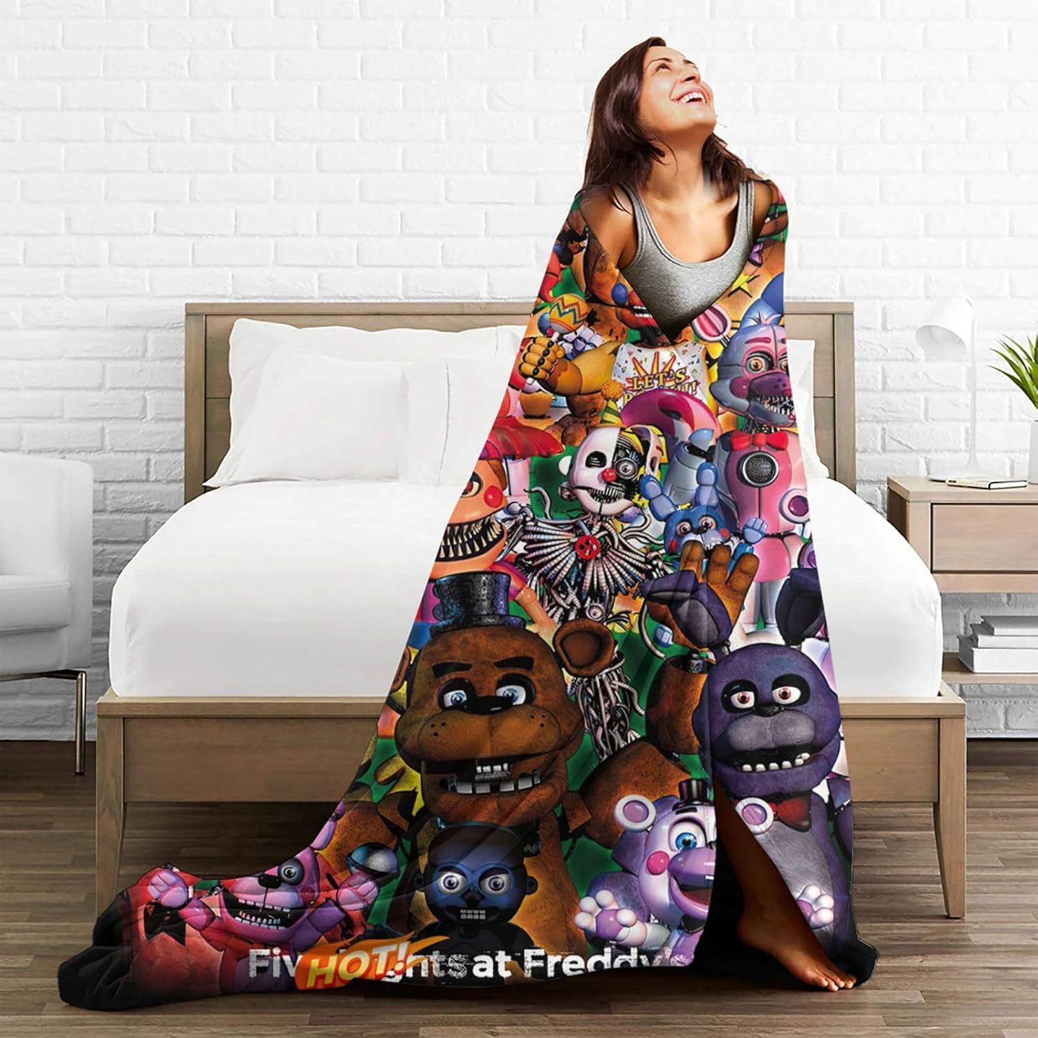 Vorus Manta de franela con impresión 3D de anime, unisex, manta de felpa súper suave para ropa de cama y sofá D-50 x 40 pulgadas