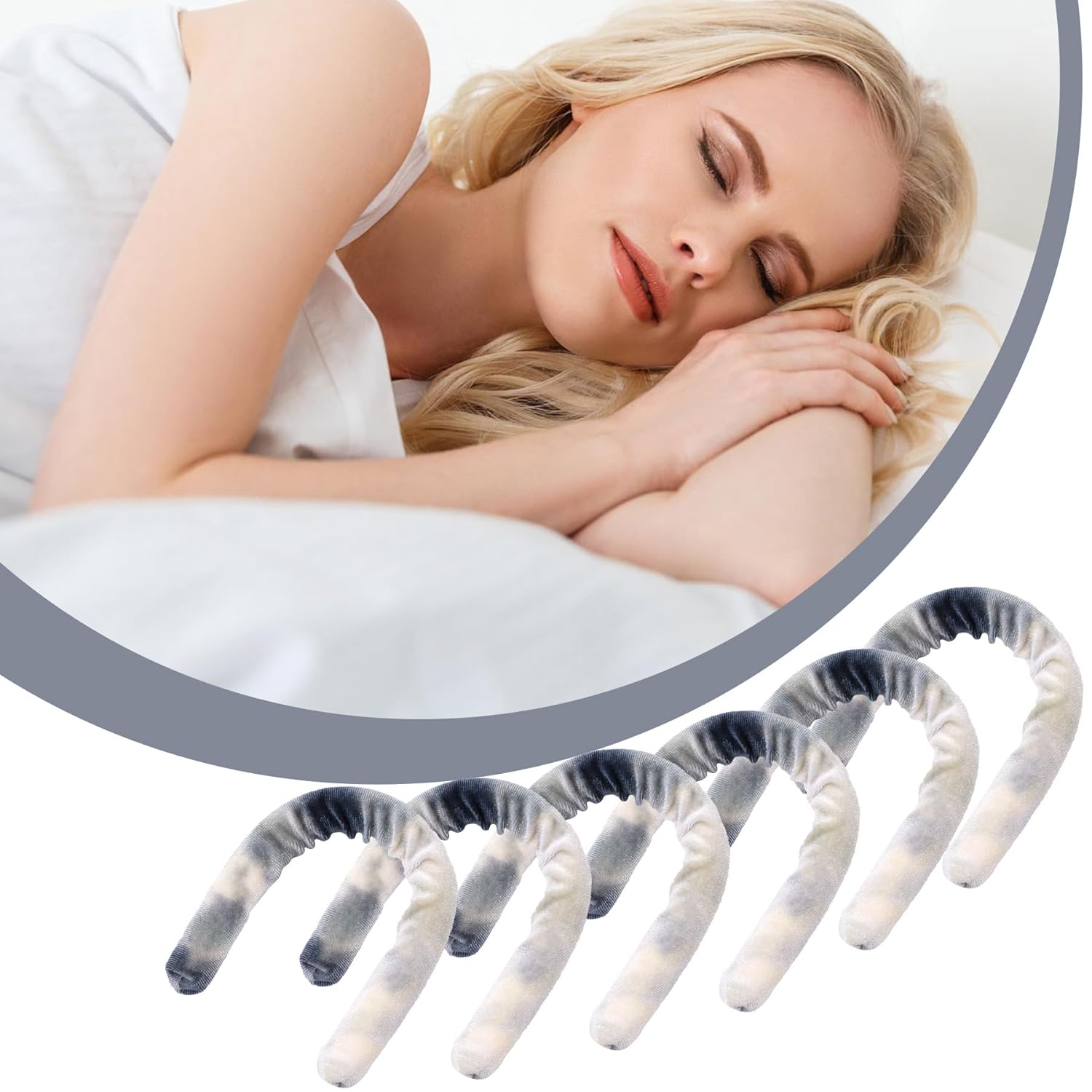 Rizador de pelo sin calor para rizos de cabello largos, medianos y cortos, 6 unidades, sin calor, de satén, rizadores de pelo para dormir, rizadores