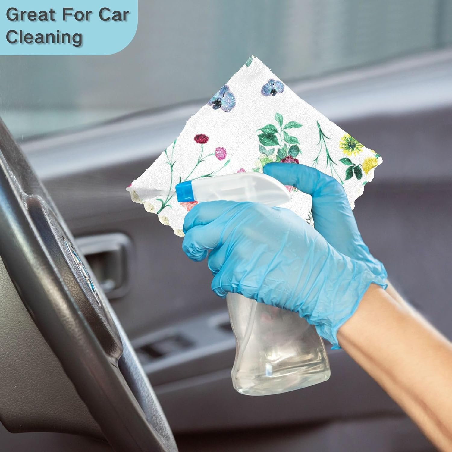 FRODOTGV Leaves Wild Flower Quality Decorative Kitchen Microfiber Towels Quick Dry 6 Pack Microfiber Drying Towels for Car Detailing for Countertop