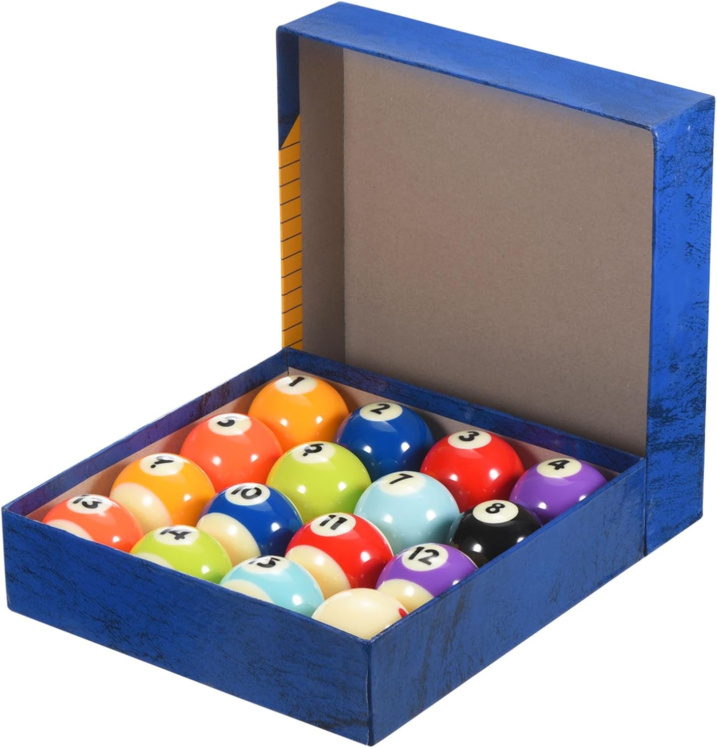 UHATa Juego de bolas de billar Aplicaciones para salas de juegos, bares, entrenamiento de billar, tamaño reglamentario, 16 bolas profesionales de