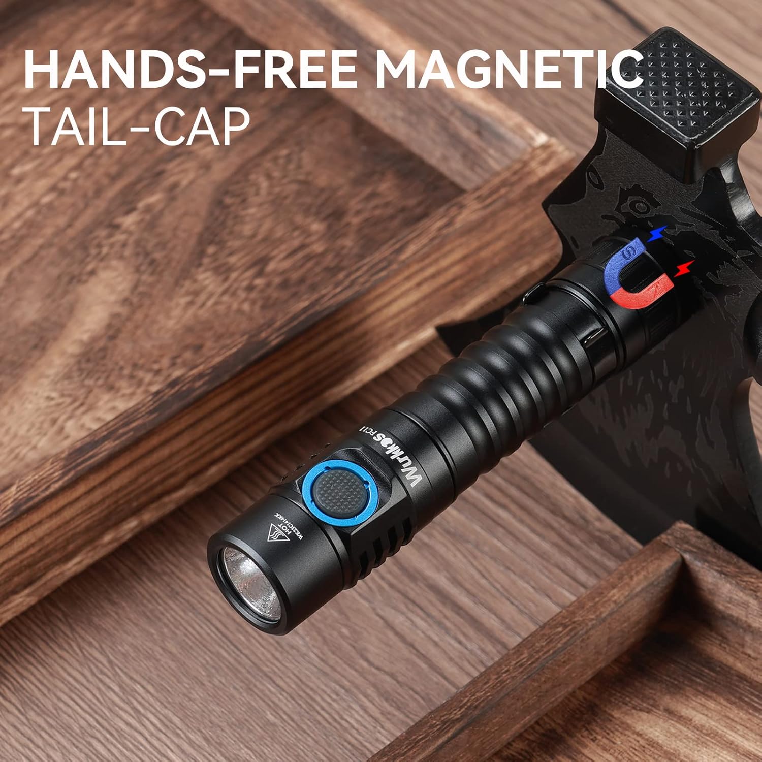 Wurkkos FC11 EDC - Linterna LED 90CRI Max 1300 lúmenes, linterna recargable IP67, impermeable IP67, tapa trasera magnética, ideal para emergencias - Imagen 5