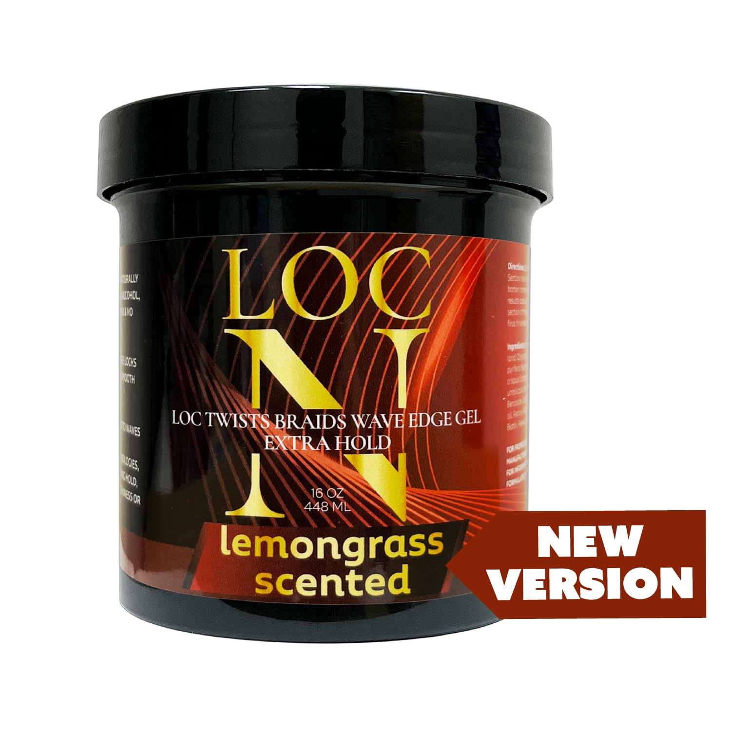 LOC N Twists Braids Wave Edge Gel Extra Strong Hold, 16 oz.15.1 fl oz. (aroma a hierba de limón) – Recién actualizado – (paquete de 2)