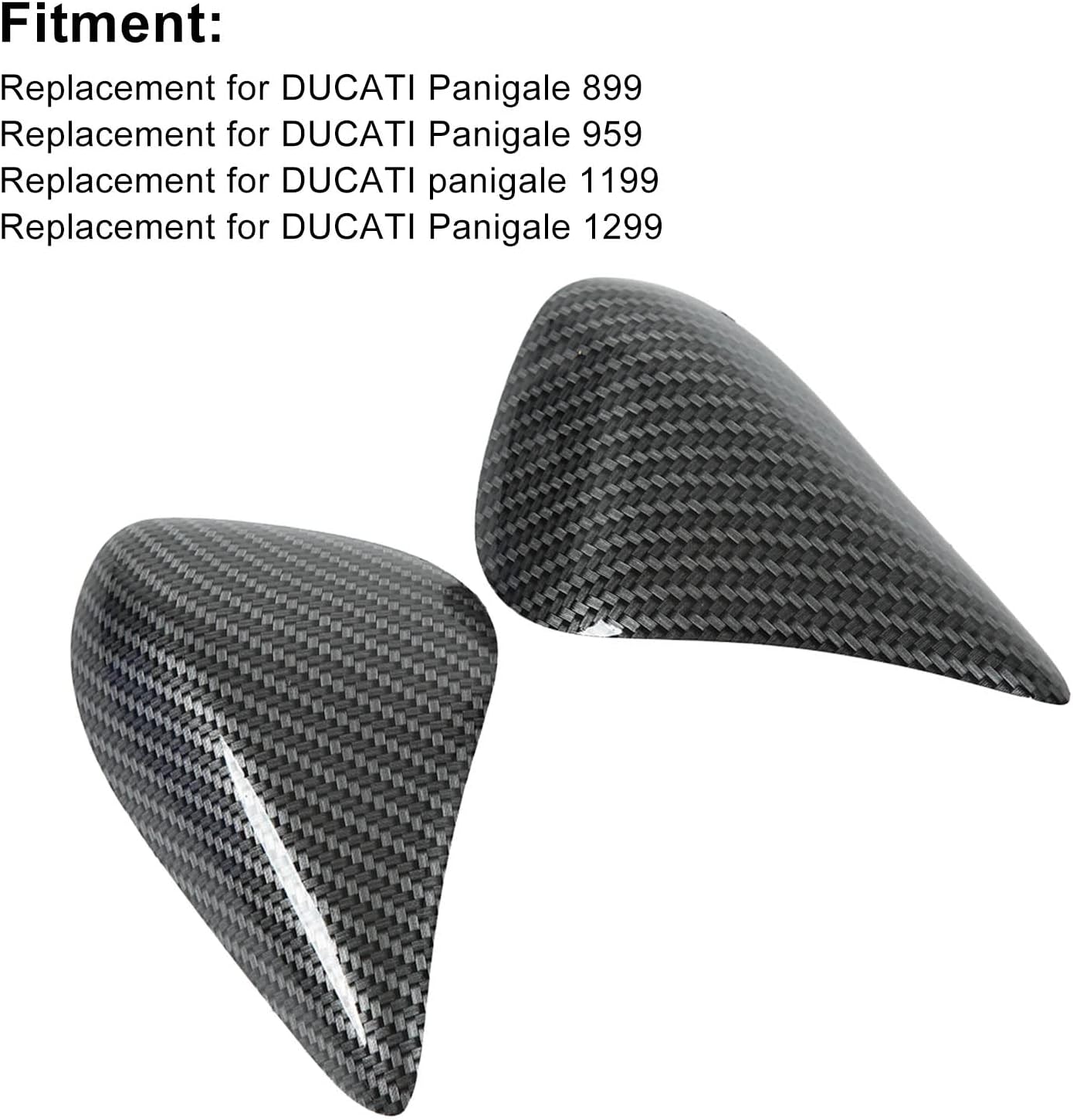Aramox 2 unids motocicleta tanque de combustible protector lateral de fibra de carbono estilo reemplazo para DUCATI Panigale 899 959 1199 1299