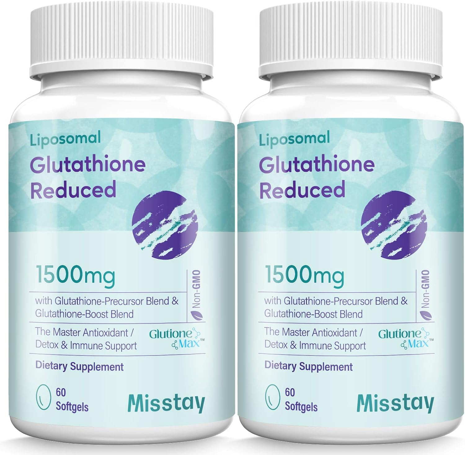 Cápsulas blandas de glutatión liposomal complejo de 2400 mg de 1500 mg, absorción más alta, suplemento de glutatión reducido en forma activa,