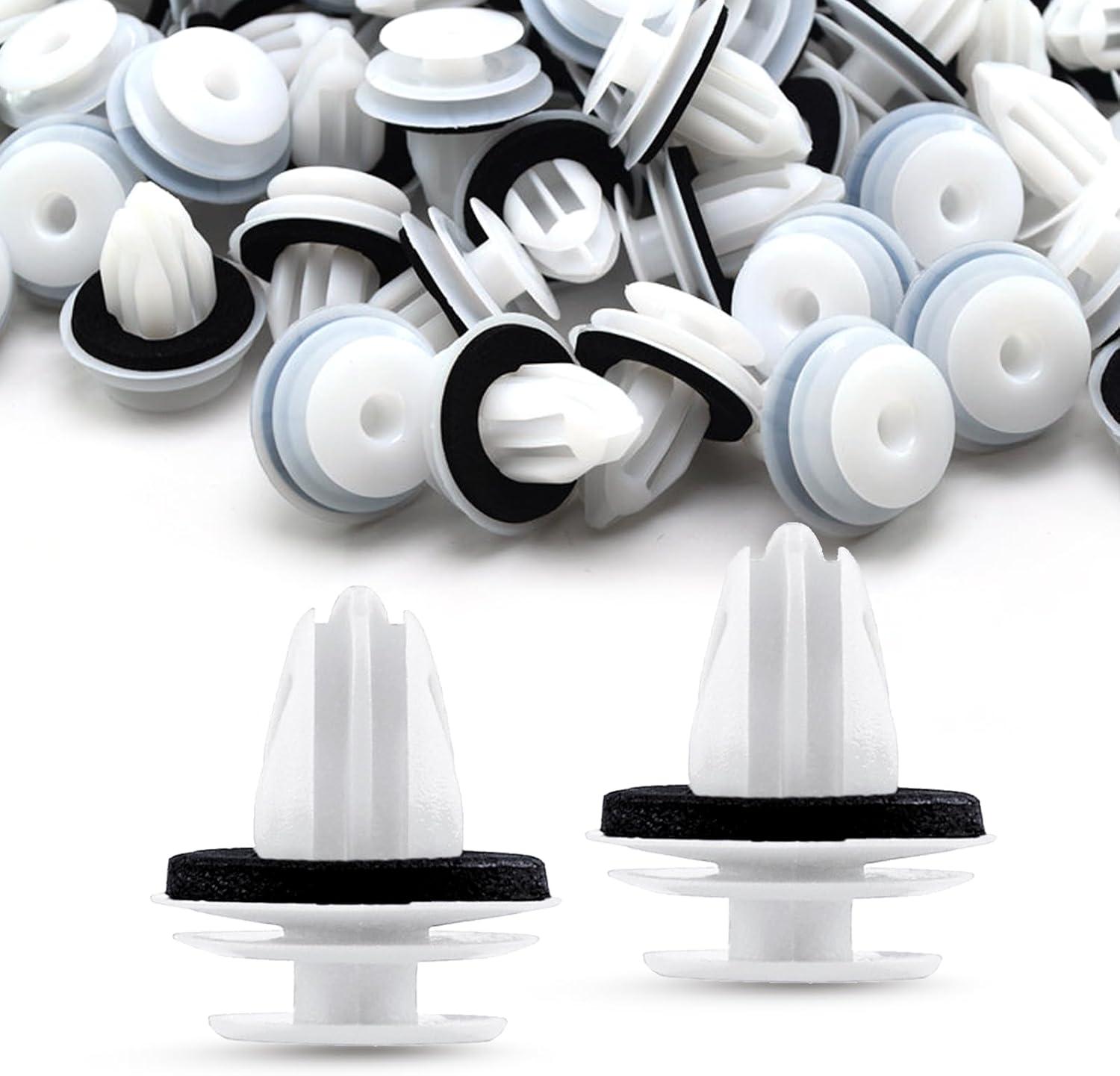 Ajxn 200 sujetadores de parachoques de automóvil, clips de hebilla de nailon de calidad para puerta, universales, impermeables, duraderos, remaches