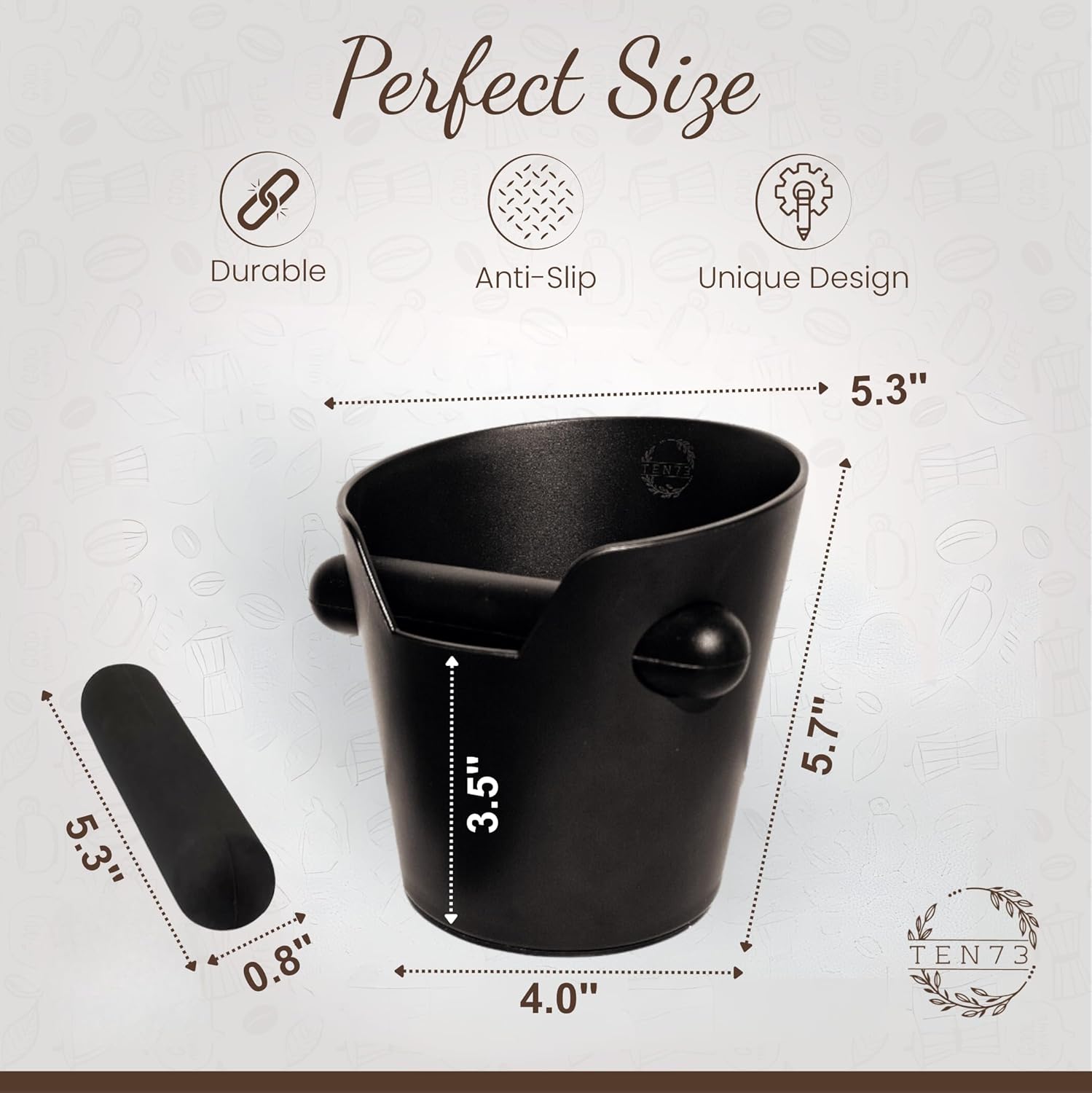 Knock Box – Caja de café expreso, absorbente de golpes, caja de café expreso para posos de café, base antideslizante, accesorios para máquina de