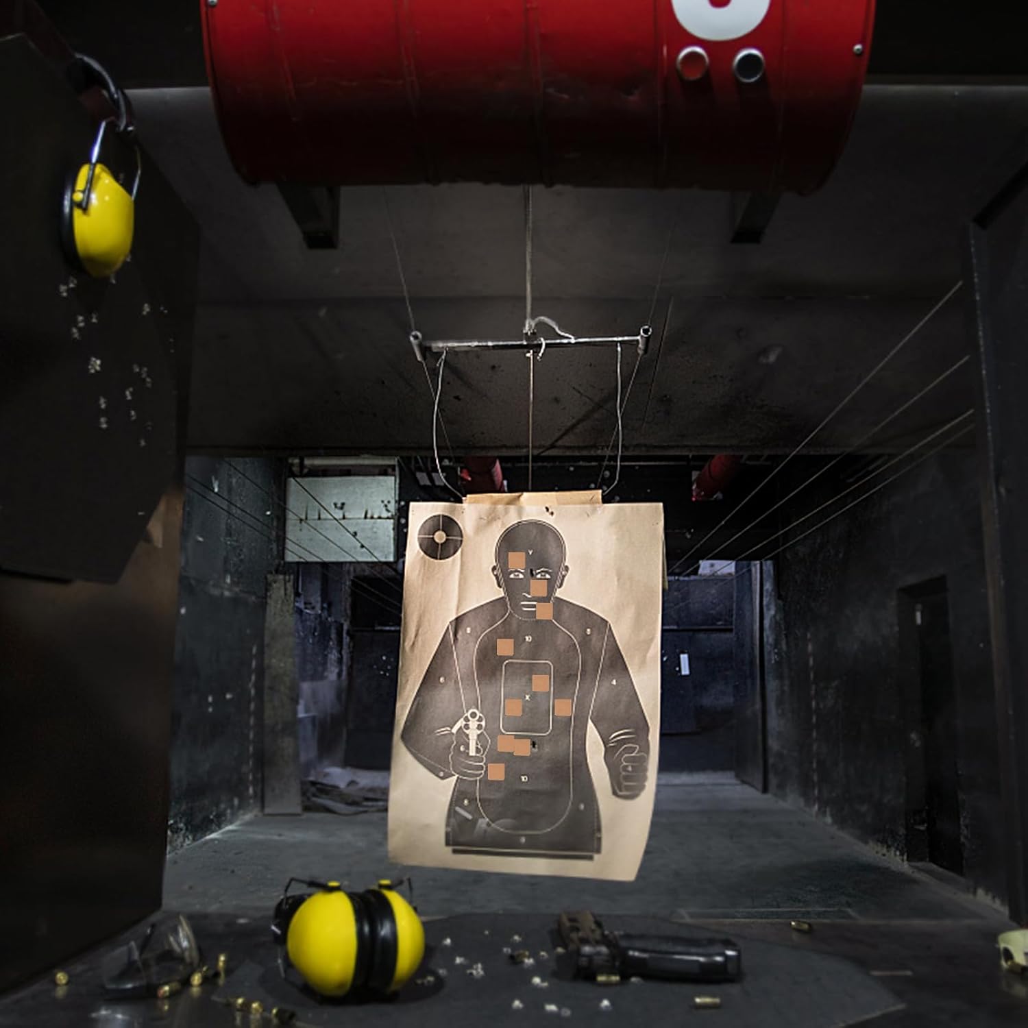 4 rollos de calcomanías autoadhesivas de blanco de papel kraft de 0.85 pulgadas, 4000 unidades de etiquetas para tiro con arco y práctica de campo