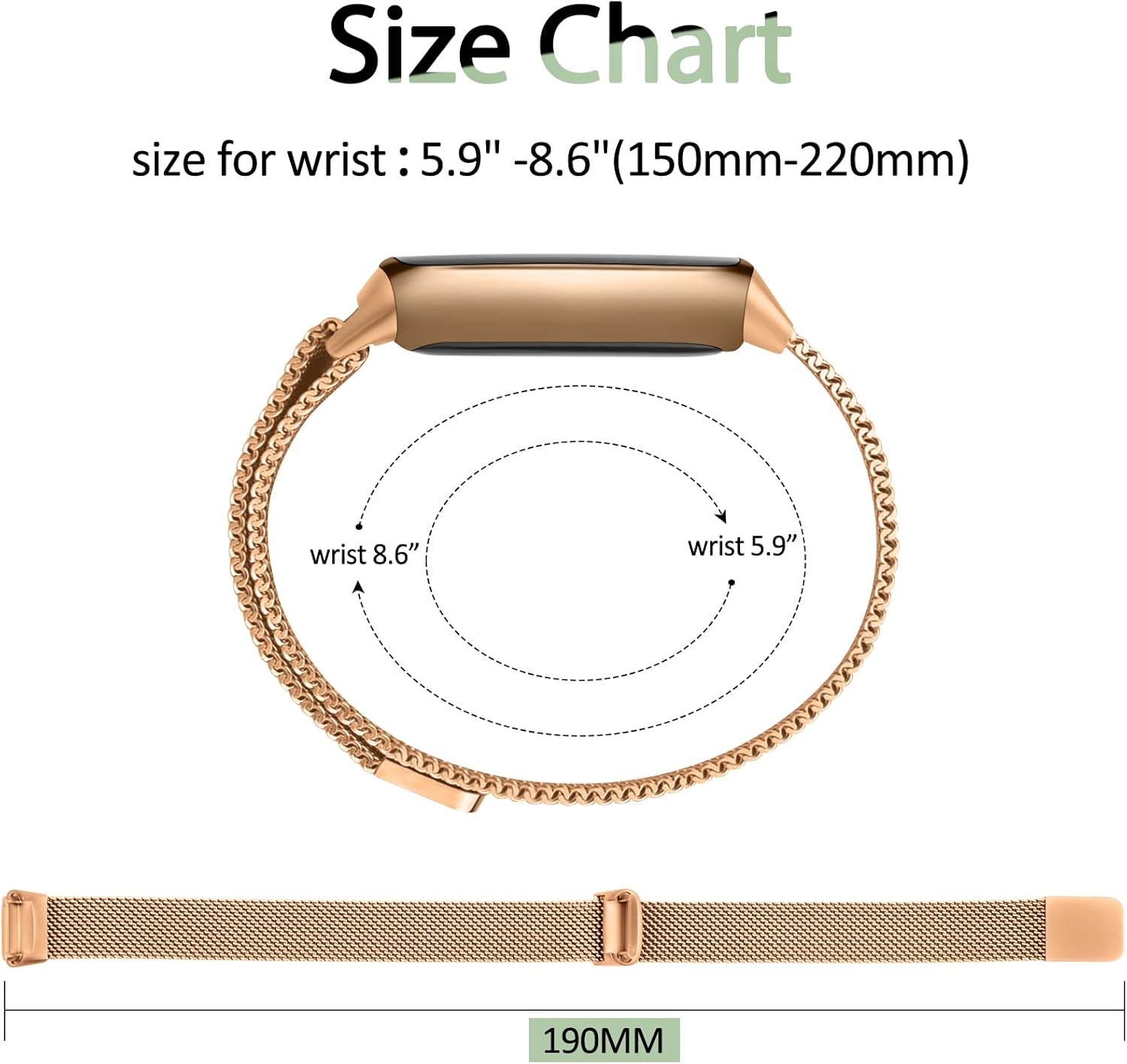 Amzpas Correa de metal compatible con bandas Fitbit Luxe para mujeres y hombres, correa de repuesto de malla de acero inoxidable para Fitbit