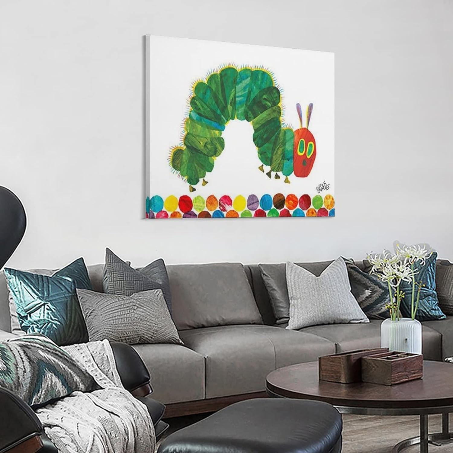 Póster de caricatura infantil para niños, por Eric Carle, The Hungry Hungry Caterpillar, póster de pintura de pared, pósteres de decoración moderna