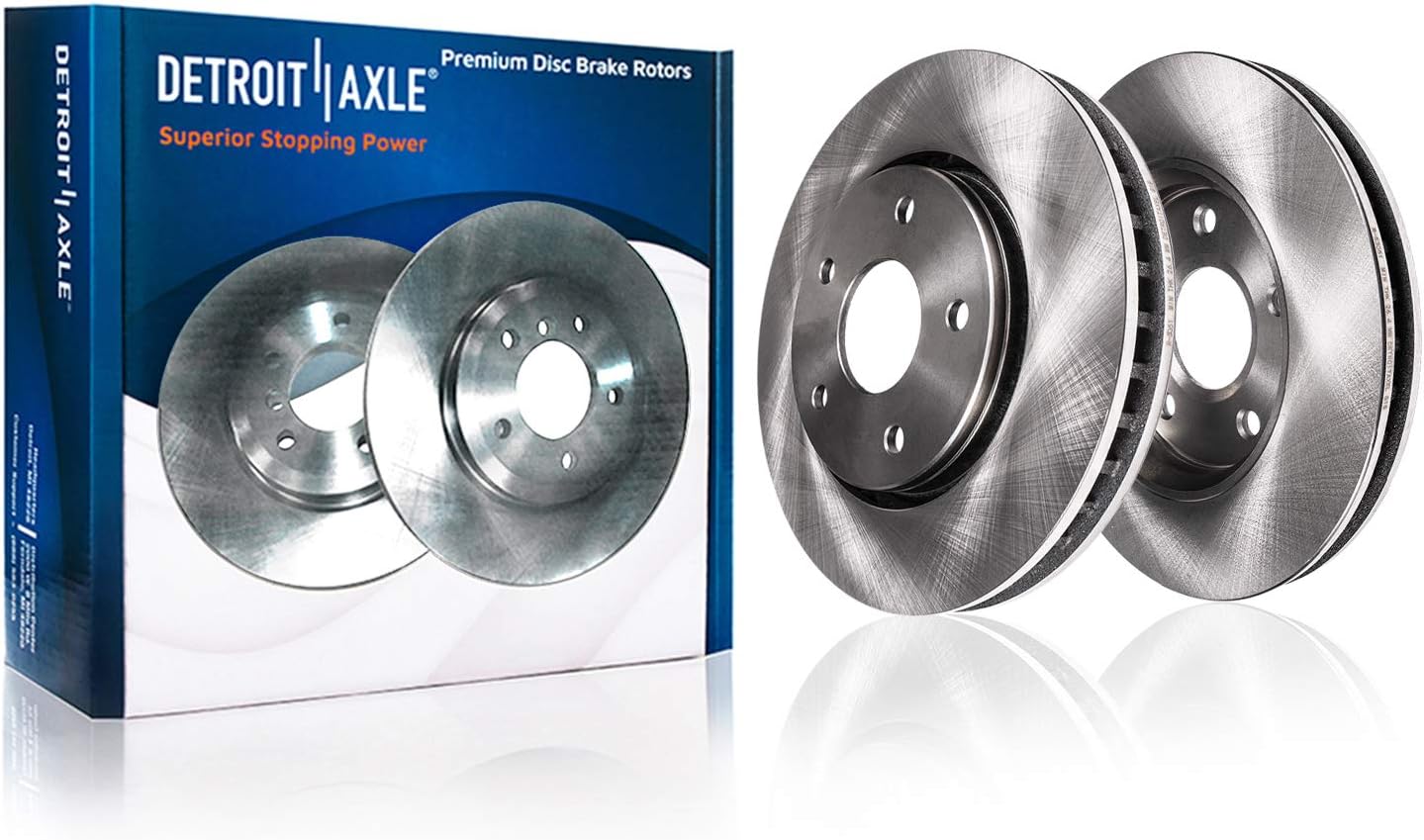 Detroit Axle – Kit de freno trasero para Ford Edge Lincoln MKX 2007-2010 Rotores de freno y pastillas de freno de cerámica 2008 2009 Reemplazo