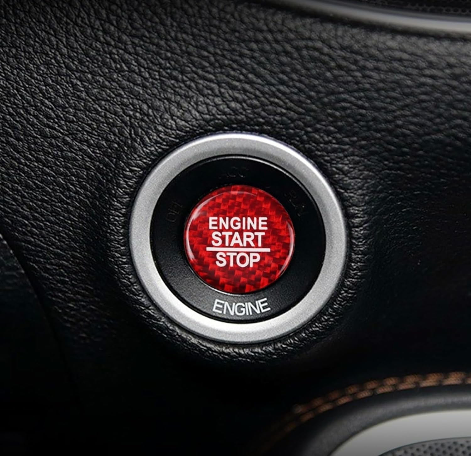 Cubierta de botón de arranque y parada del motor para Dodge Challenger SRT Charger Durango y Jeep Grand Cherokee Compass, accesorios de automóvil