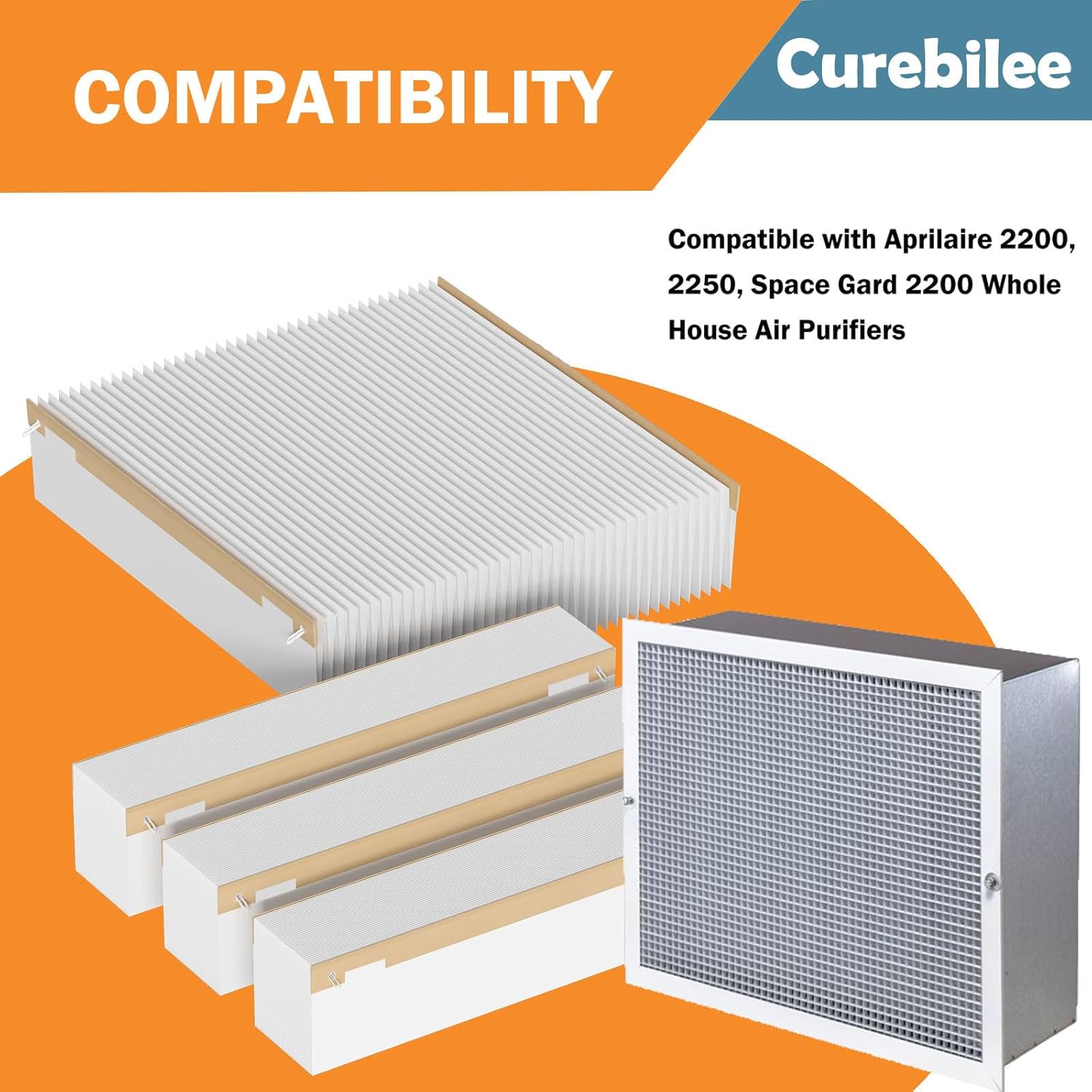 Filtro de repuesto 201 MERV 13 compatible con Aprilaire 2200, 2250, Space Gard 2200 Purificadores de aire para toda la casa y Lennox PMAC-20C