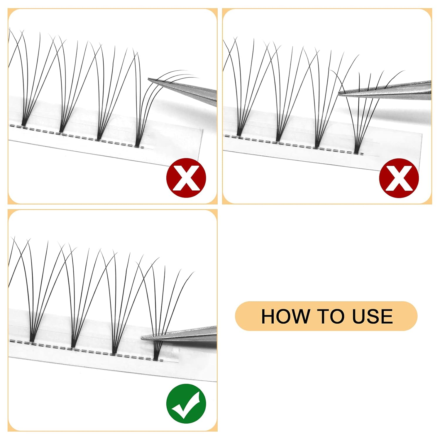 Extensiones de pestañas postizas con volumen 5D de 0.004 in, rizo D, 0.63 pulgadas, tallo corto, abanicos prefabricadas suaves, opcionales 3D, 4D,