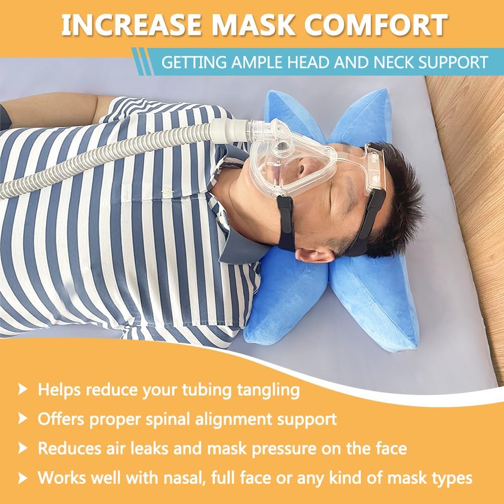 Almohada CPAP para personas que duermen de lado, almohada para máscaras CPAP, usuarios de estómago, CPAP para dormir de lado, almohadas nasales,