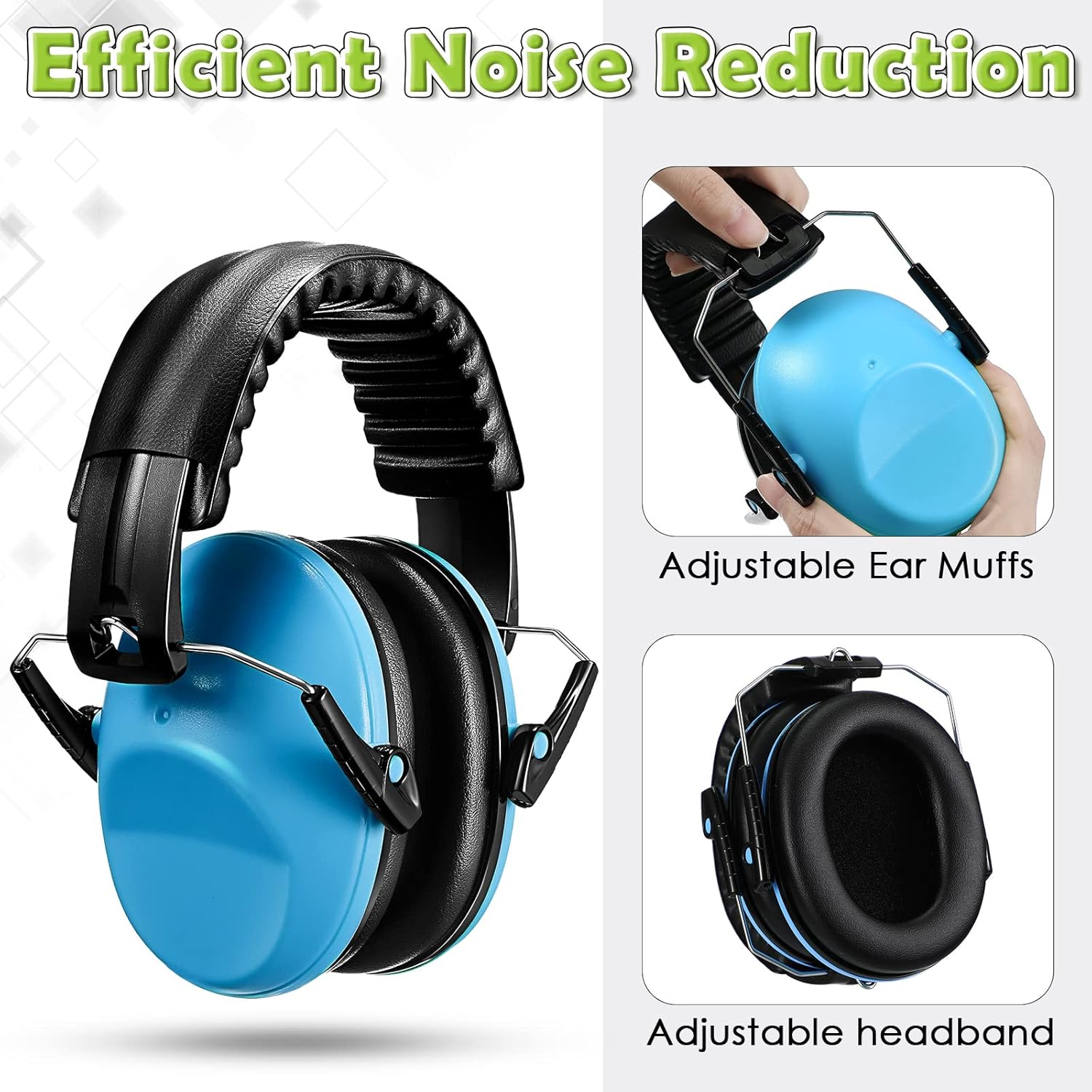 Paquete de 3 auriculares con reducción de ruido para niños, orejeras de protección auditiva para autismo, niños pequeños, orejeras de 27 db