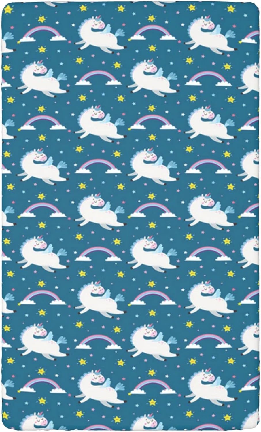 Sábanas bajeras ajustables para cuna con temática de unicornio, sábanas portátiles para cuna, suaves y elásticas, ideal para habitación de niños o