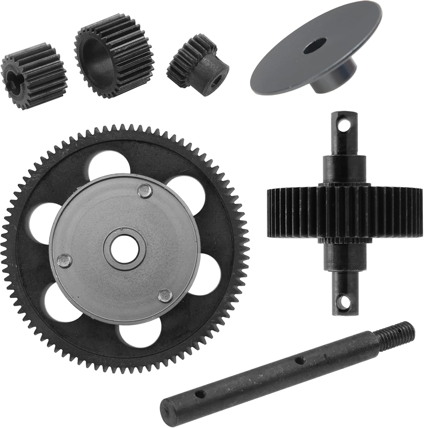 ShareGoo Juego de engranajes de acero para caja de cambios de transmisión compatible con Axial SCX10 Honcho Dingo Jeep 110 RC Crawler Car