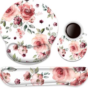 Galdas Alfombrilla de mouse ergonómica con soporte para muñeca y reposamuñecas para teclado, alfombrillas de mouse para juegos para computadora de Galdas Alfombrilla de mouse ergonómica con soporte para muñeca y reposamuñecas para teclado, alfombrillas de mouse para juegos para computadora de