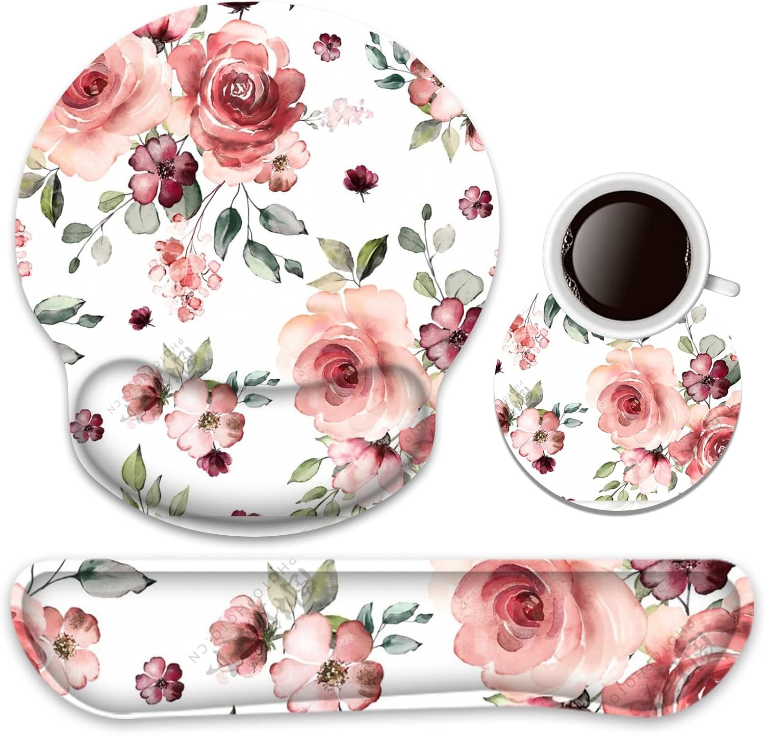 Galdas Alfombrilla de mouse ergonómica con soporte para muñeca y reposamuñecas para teclado, alfombrillas de mouse para juegos para computadora de