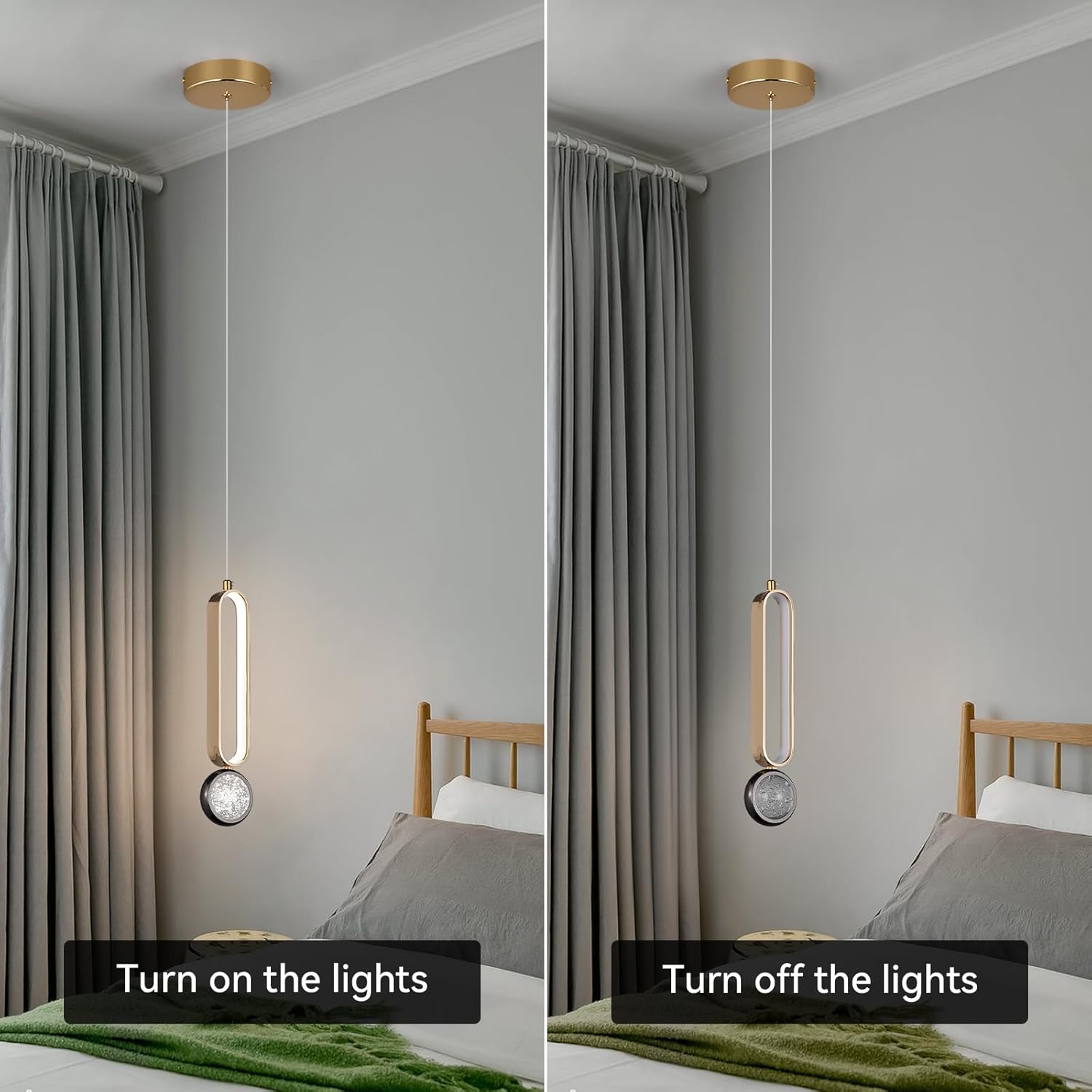 Modernas lámparas colgantes LED doradas, mini lámparas colgantes ovaladas, para isla de cocina, regulable, 6000 K, luz colgante para cocina, isla,