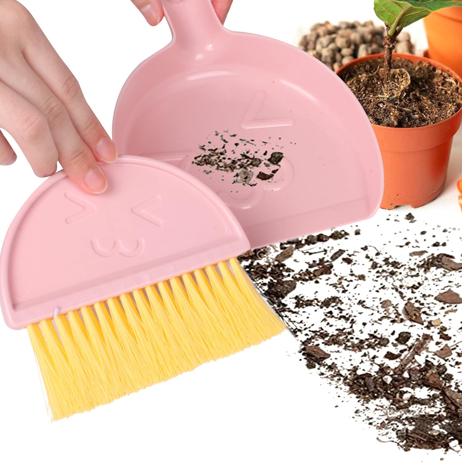 Juego de recogedor de mano y escoba, escoba pequeña y recogedor para el hogar, mini sartenes con cepillo, juego combinado de escoba y recogedor para