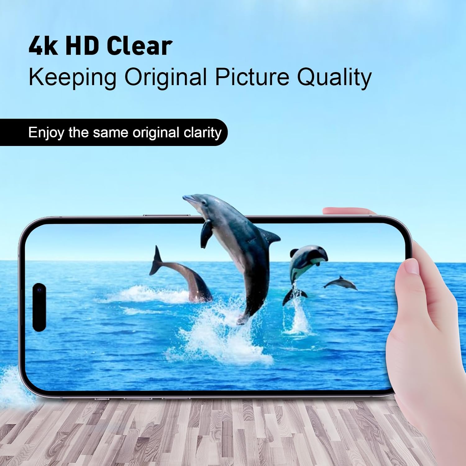 Paquete de 2 protectores de pantalla para iPhone 14 Pro Max, vidrio templado transparente HD 9H alineación automáticainstalación sin polvo sin