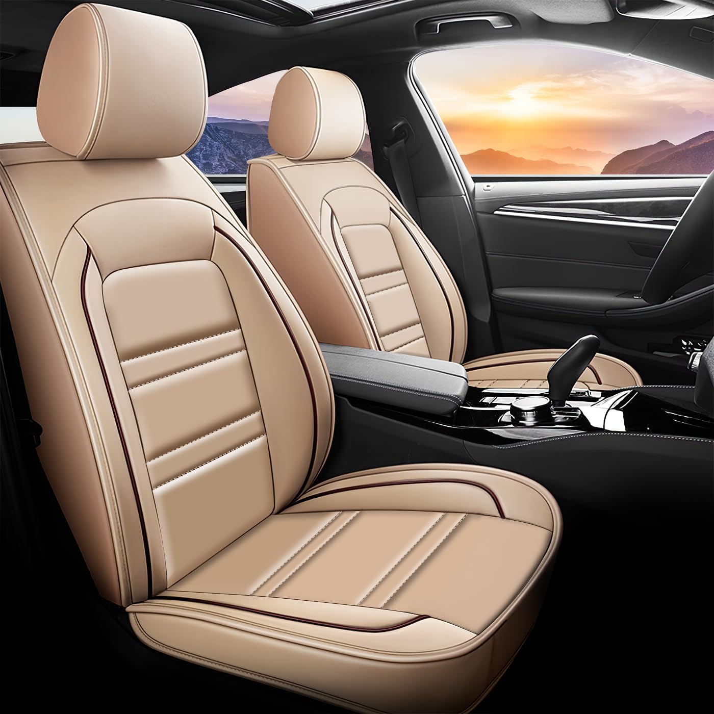 Fundas de asiento de automóvil para Mercedes-Benz GLS 550 2017-2019, 7 fundas de cuero para asientos, fundas de asiento delantero y trasero,
