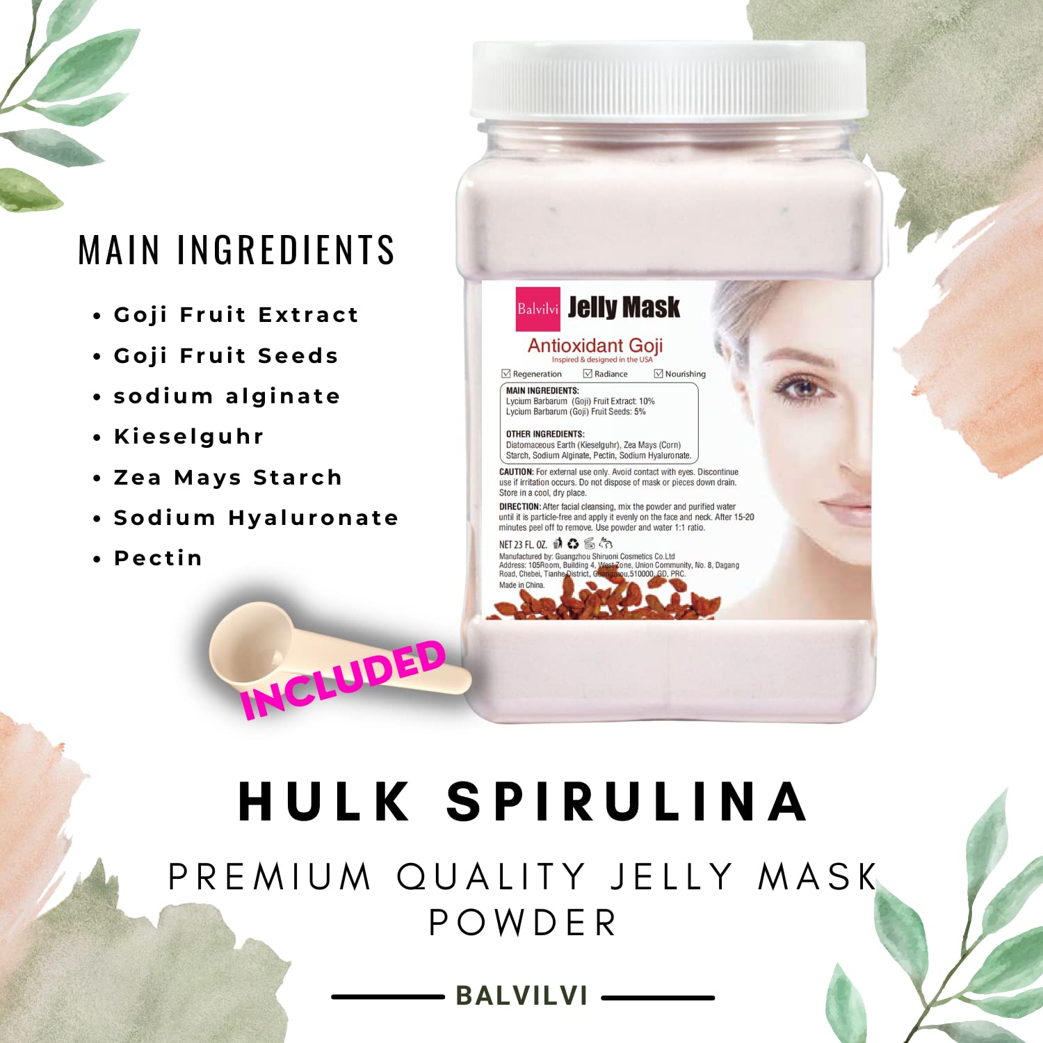 Balvilvi Mascarilla de gelatina para el cuidado de la piel, máscara facial de gel Goji para hidratación instantánea, mascarilla facial de gelatina