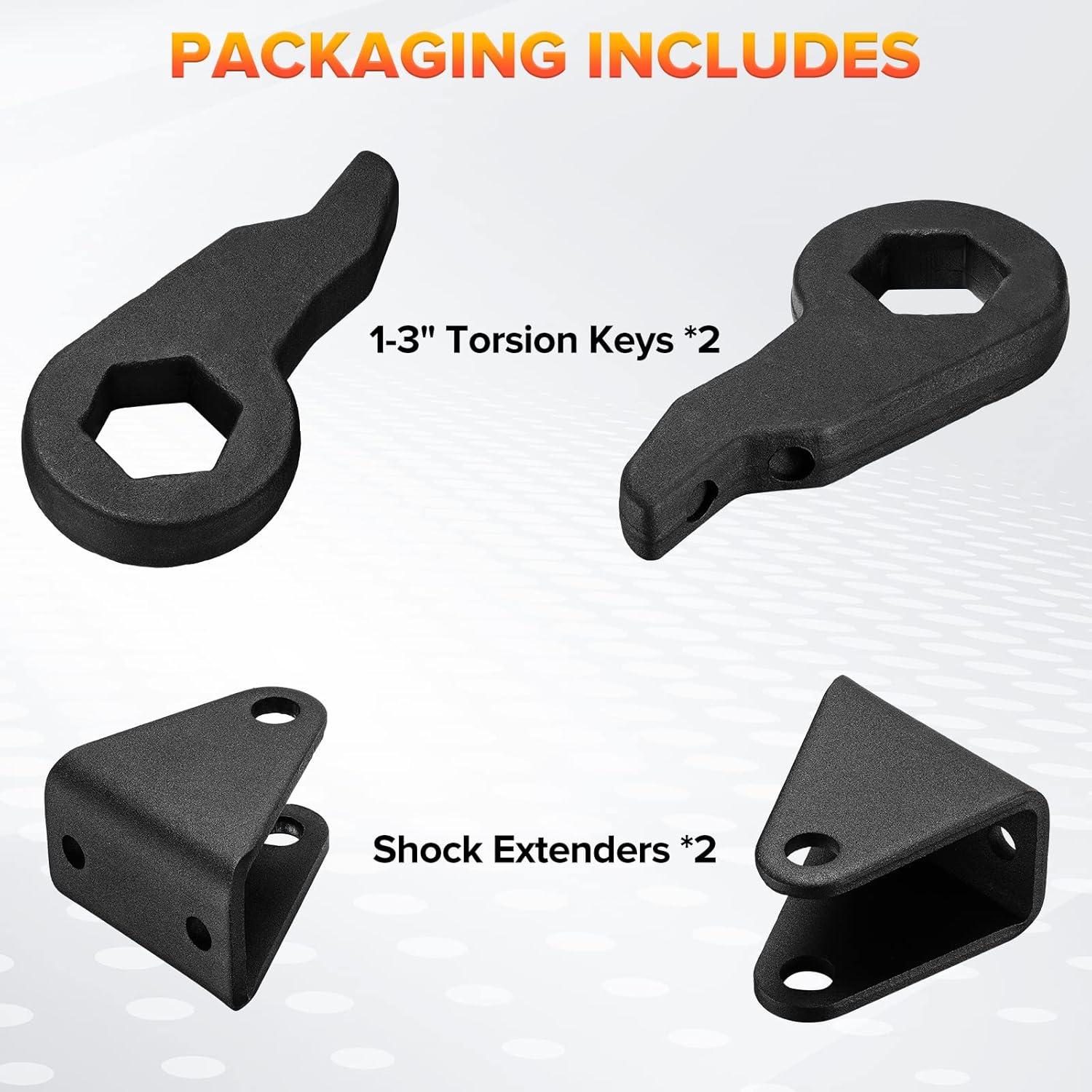BDFHYK Kits de elevación de nivelación de 1-3 pulgadas compatibles con Chevrolet Silverado y GMC Sierra 2500HD 3500HD, llave de barras de torsión de